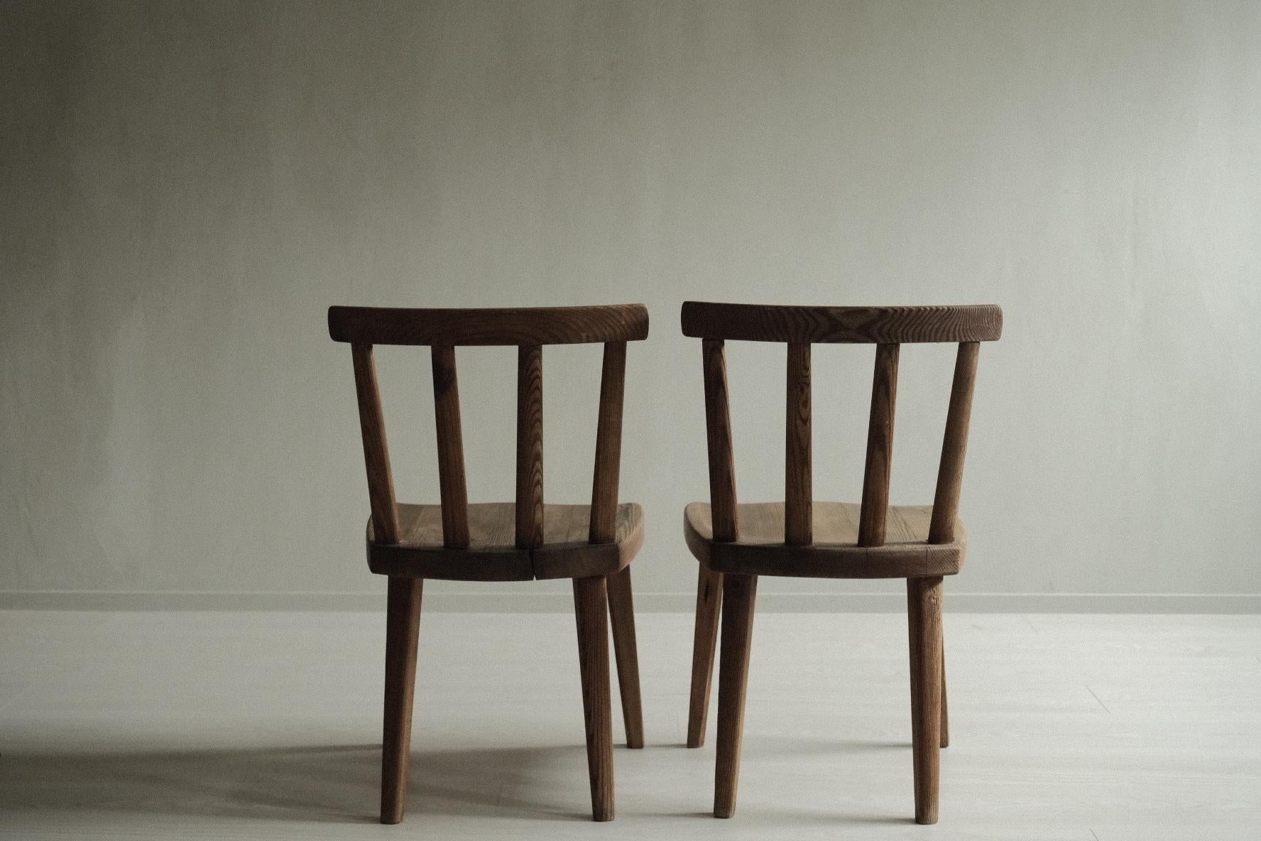 20th Century Pair of Utö Dining Chairs by Axel Einar Hjorth for Nordiska Kompaniet, 1930s