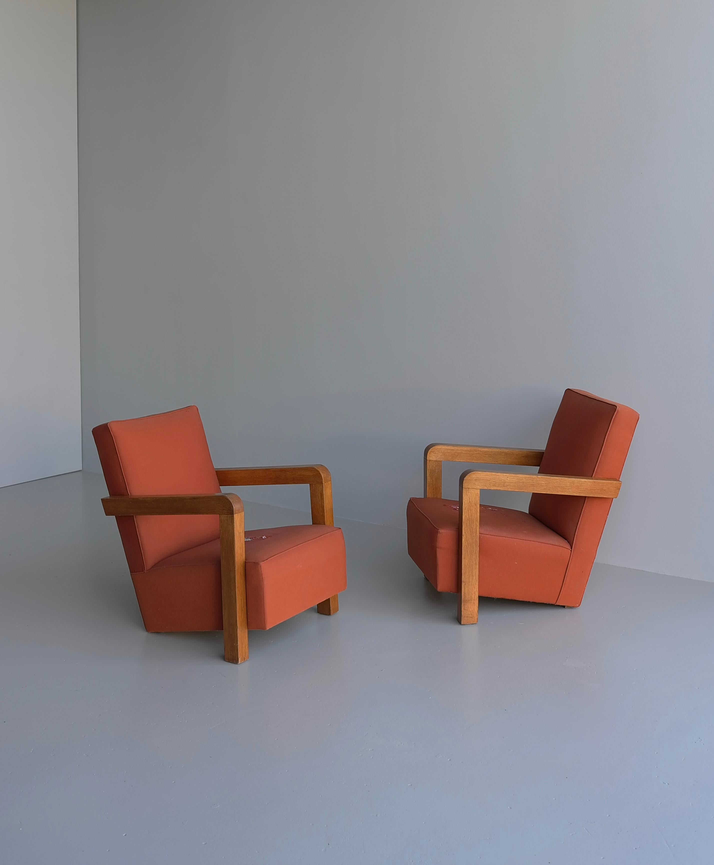 Ein Paar Sessel „Utrecht“ von Gerrit Rietveld, Mid-Century, Niederlande  im Angebot 4