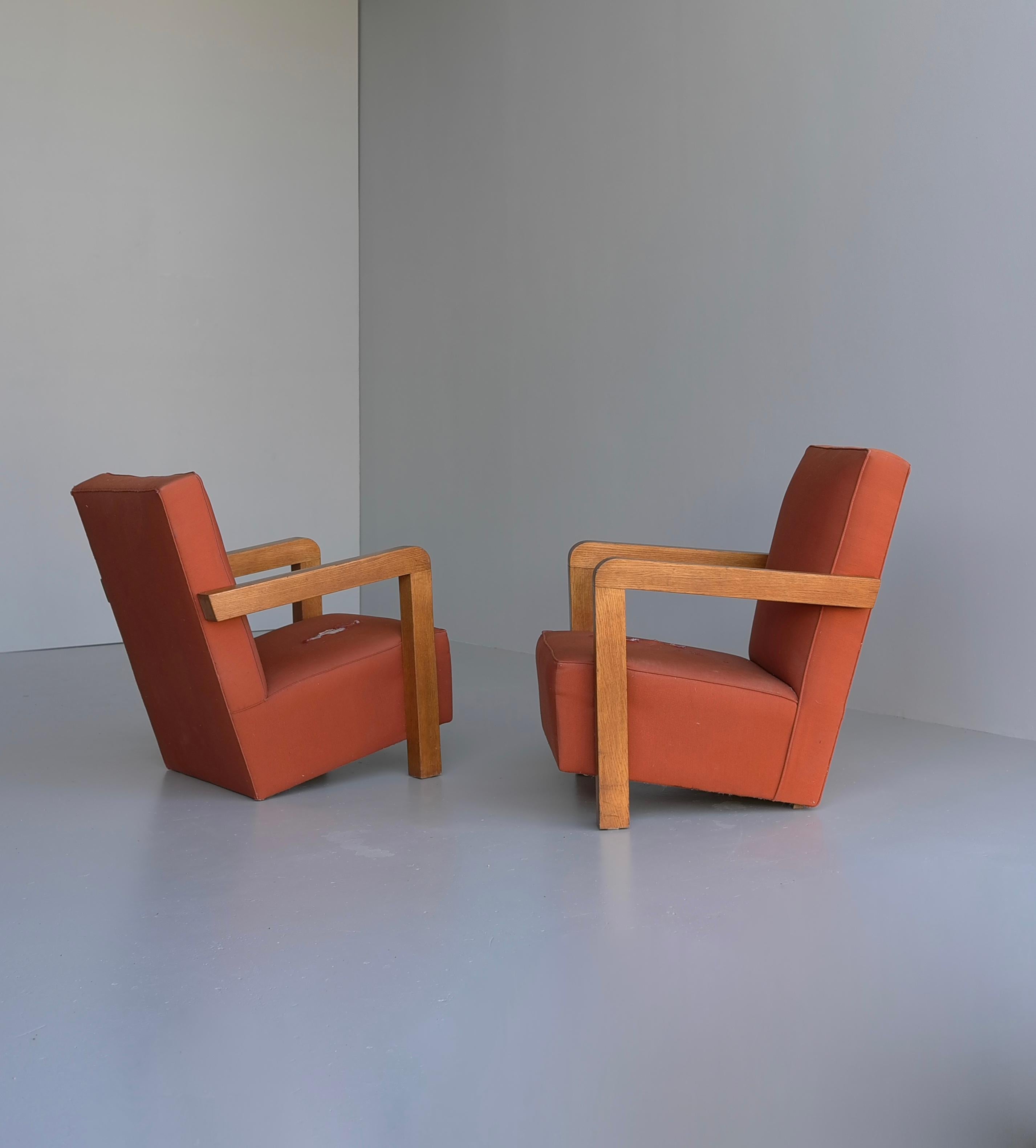 Ein Paar Sessel „Utrecht“ von Gerrit Rietveld, Mid-Century, Niederlande  im Angebot 5