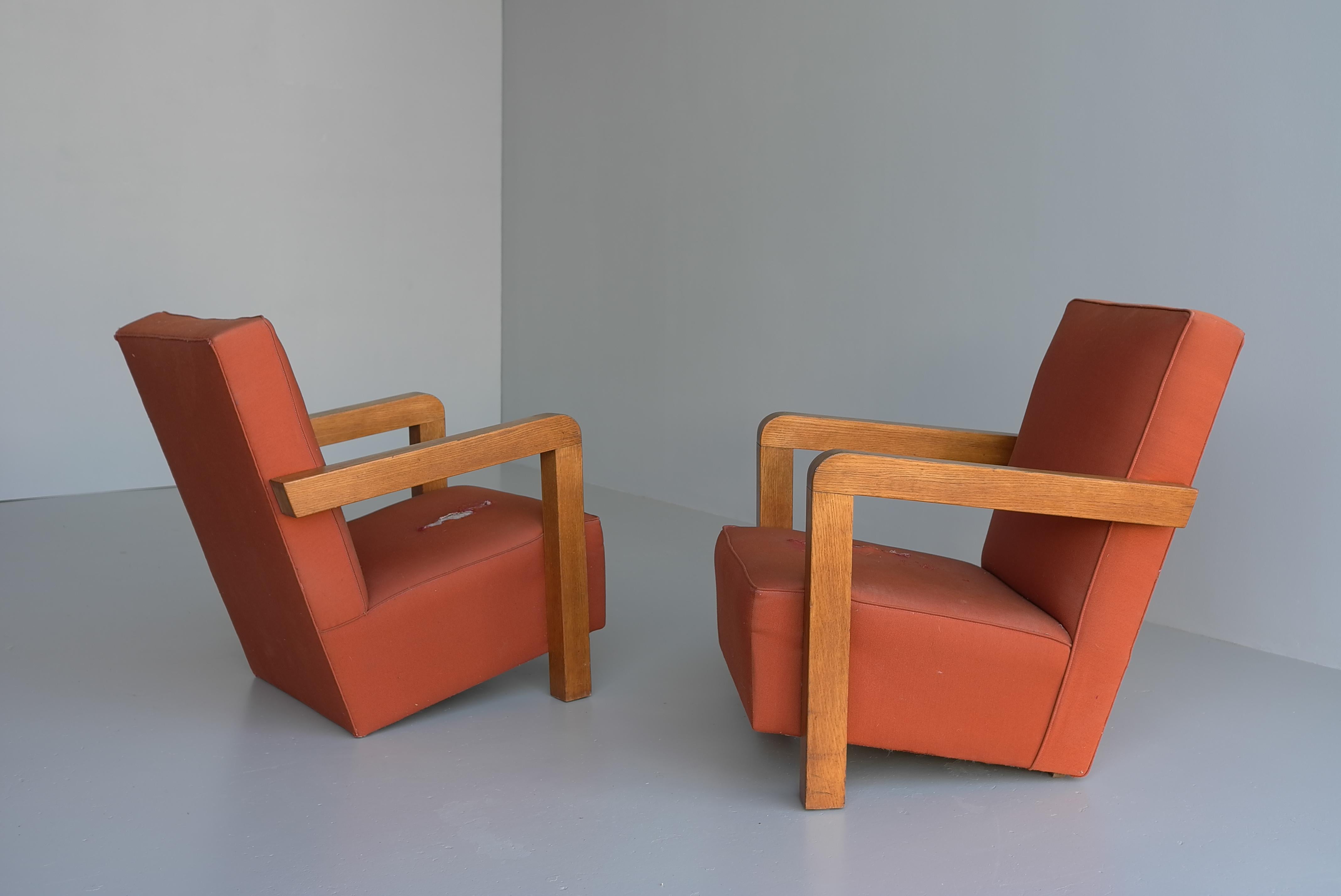 Ein Paar Sessel „Utrecht“ von Gerrit Rietveld, Mid-Century, Niederlande  (Moderne der Mitte des Jahrhunderts) im Angebot