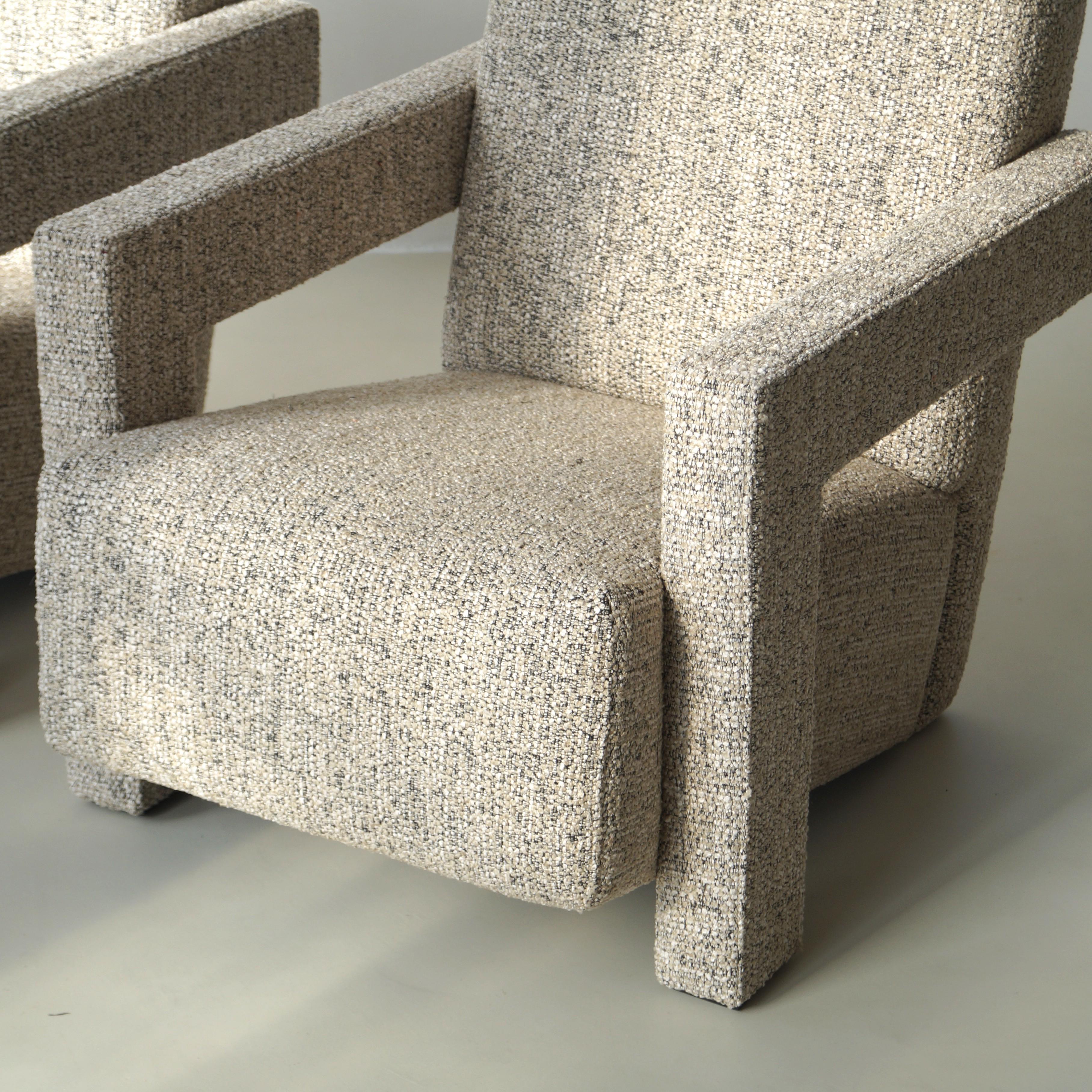 Pair of Utrecht chairs, designed by Gerrit Rietveld, made by Cassina, 1990s For Sale 4