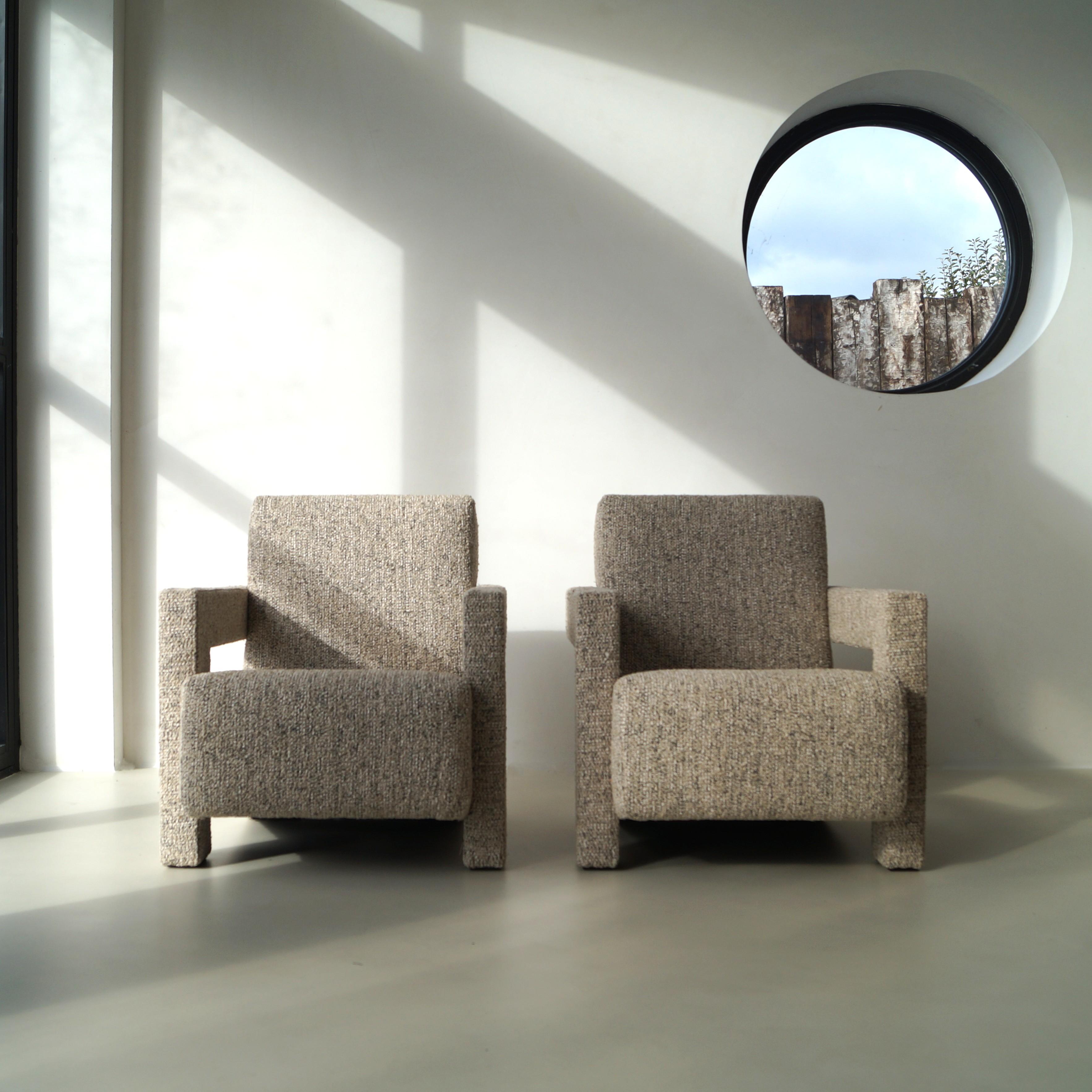 Pair of Utrecht chairs, designed by Gerrit Rietveld, made by Cassina, 1990s For Sale 5