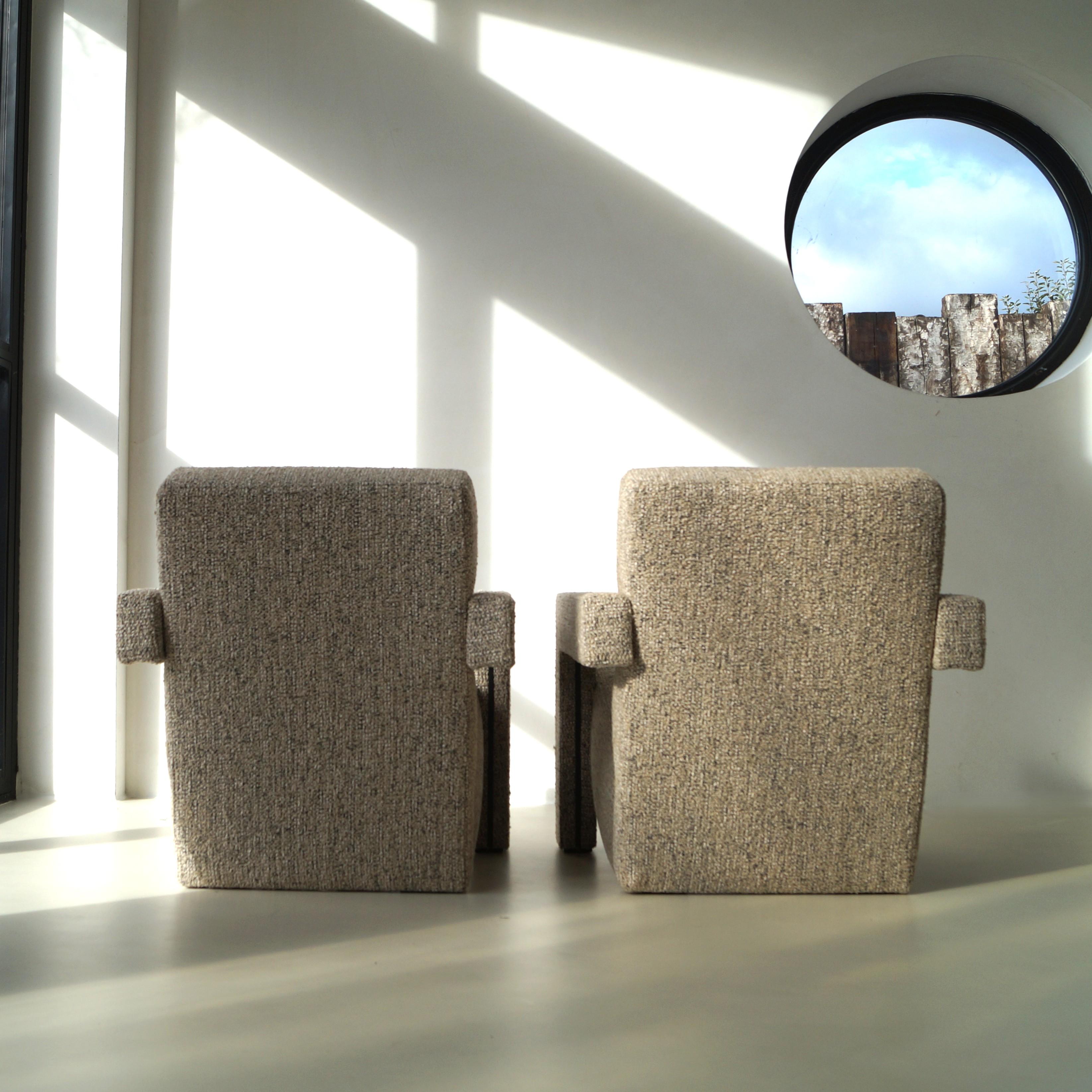 Pair of Utrecht chairs, designed by Gerrit Rietveld, made by Cassina, 1990s For Sale 6