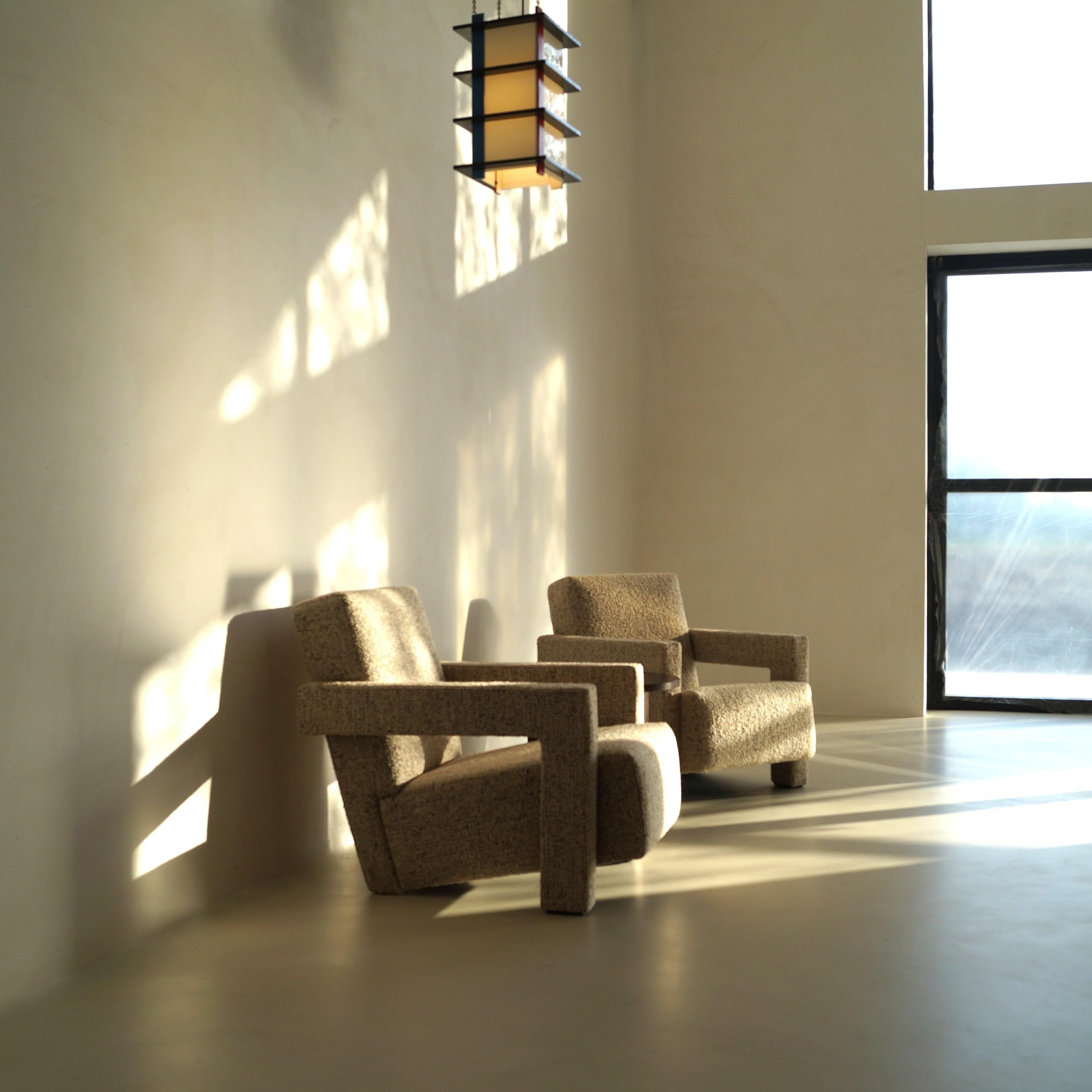 Pair of Utrecht chairs, designed by Gerrit Rietveld, made by Cassina, 1990s For Sale 8
