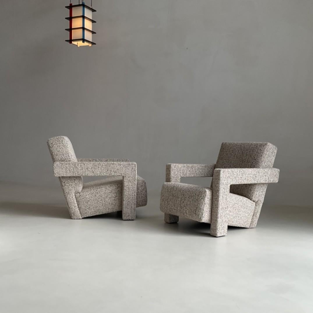 Pair of Utrecht chairs, designed by Gerrit Rietveld, made by Cassina, 1990s For Sale 2