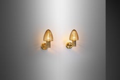 Pair of "V-220" Brass Wall Sconces by Hans-Agne Jakobsson, Sweden 1960s