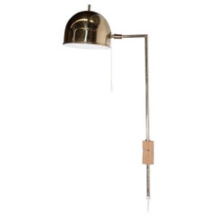 Pair of V-75 Wall Lights by Eje Ahlgren for Bergboms Brass