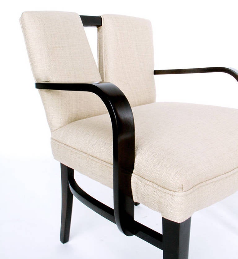 Pair of V Back Armchairs by Paul Frankl 1