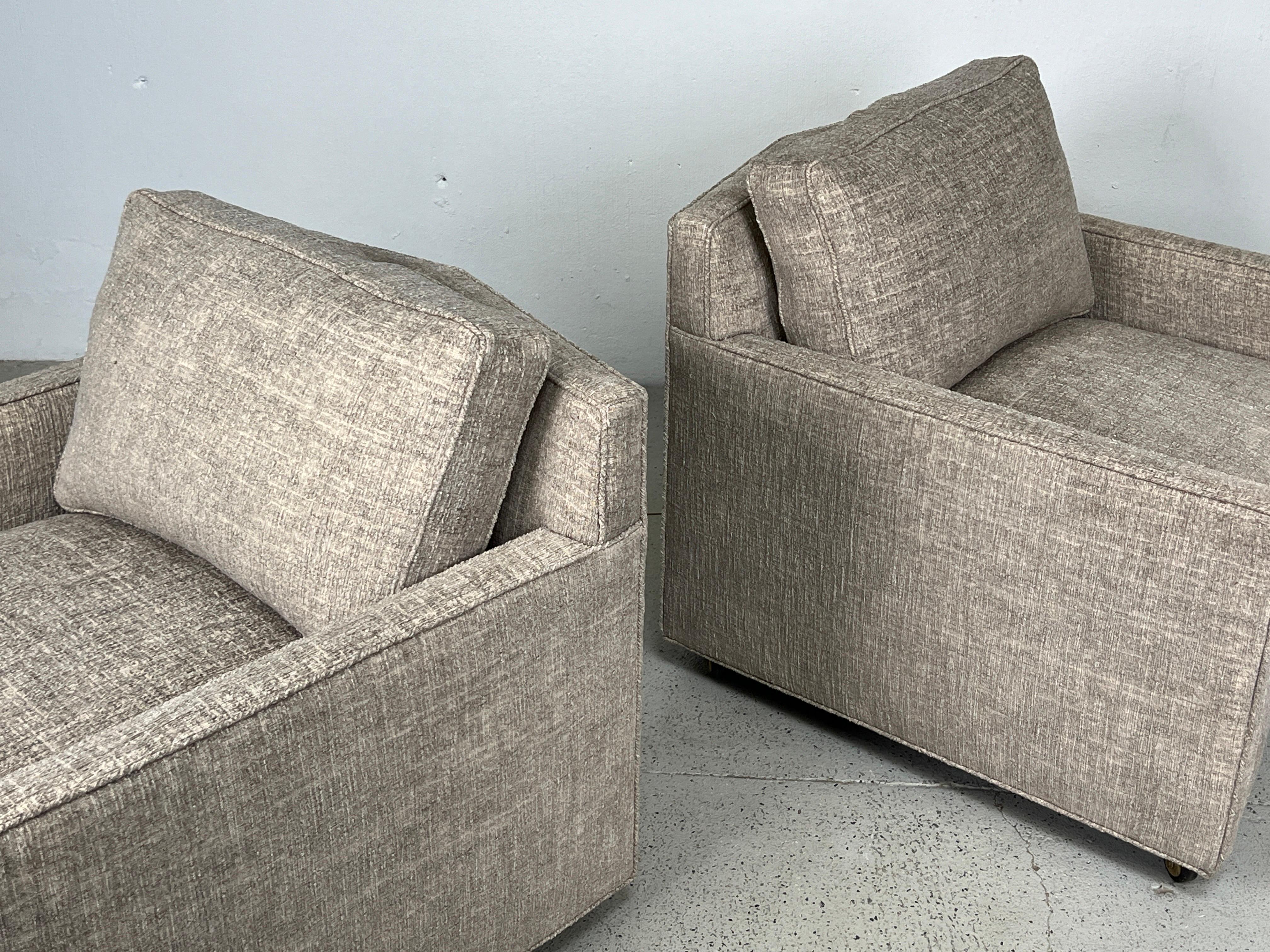 Pair of V Shaped Lounge chairs by Baker  For Sale 9