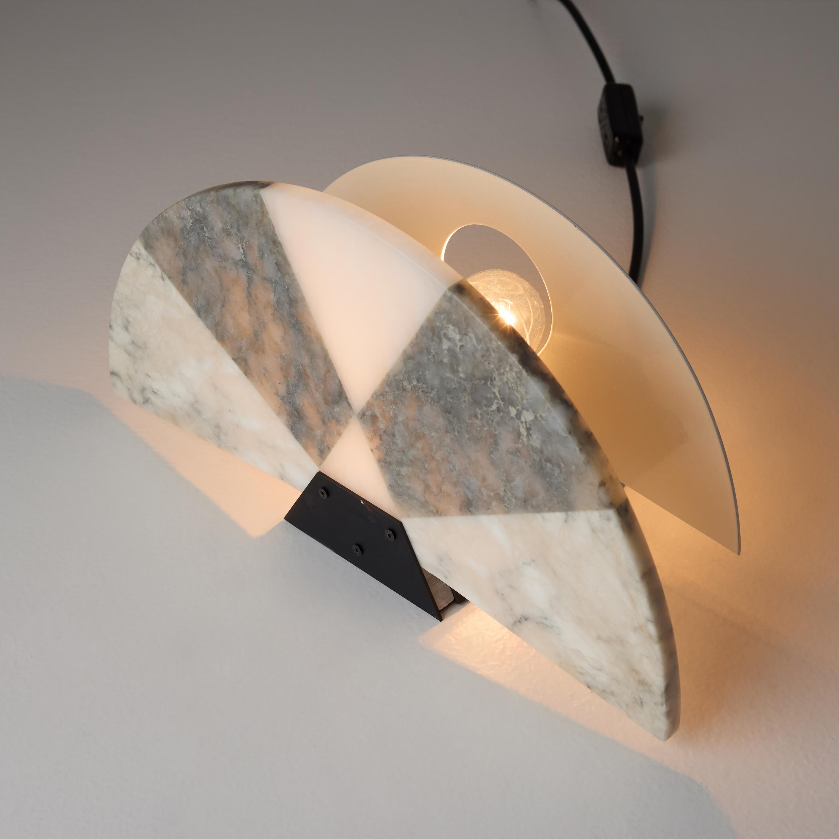 Paar V584 'Ventaglio' Tischlampen von Angelo Mangiarotti für Skipper im Angebot 8