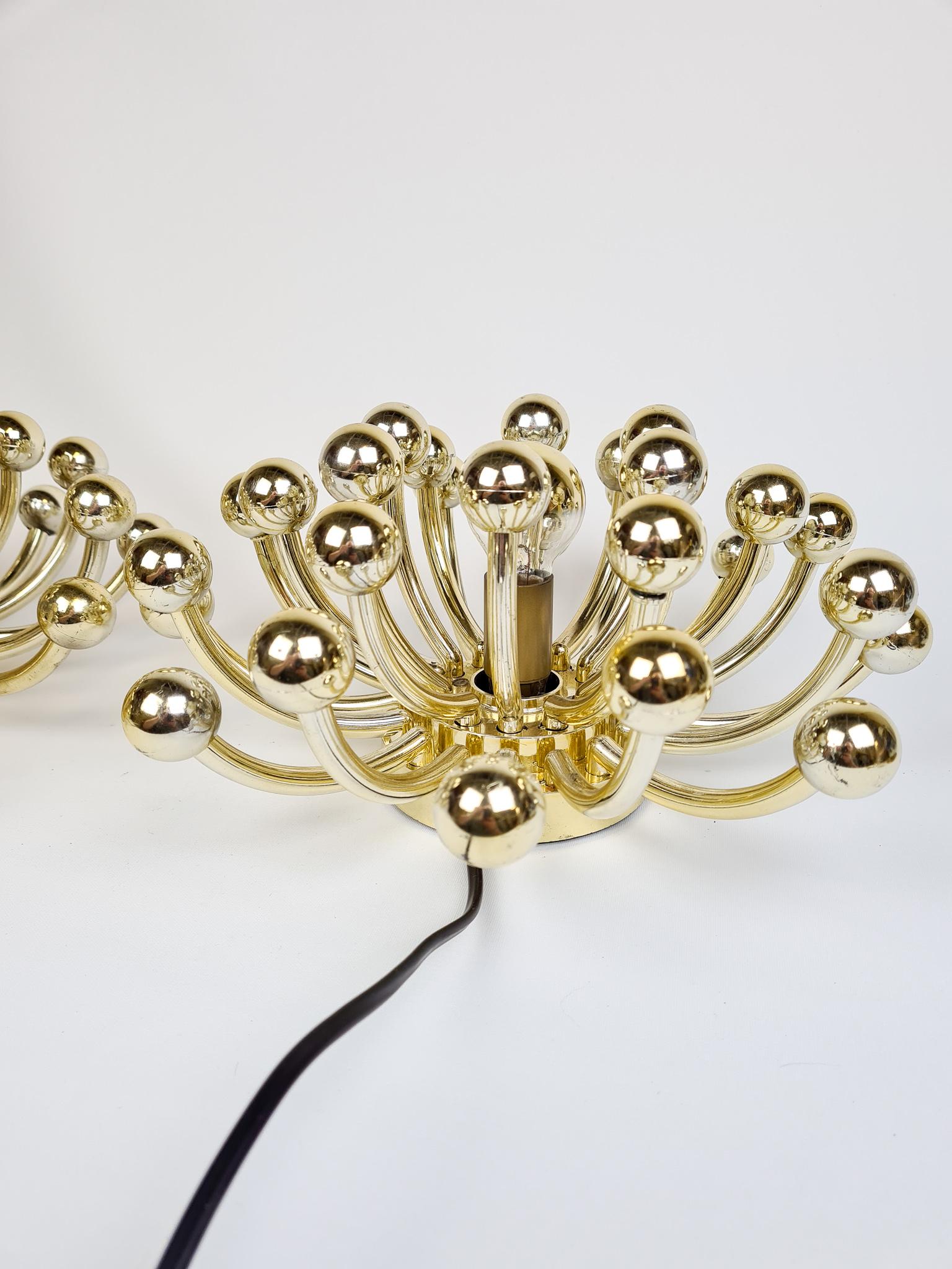 Italian Pair of Valenti Luce Pistillino Wall Lights, Italy, 1970