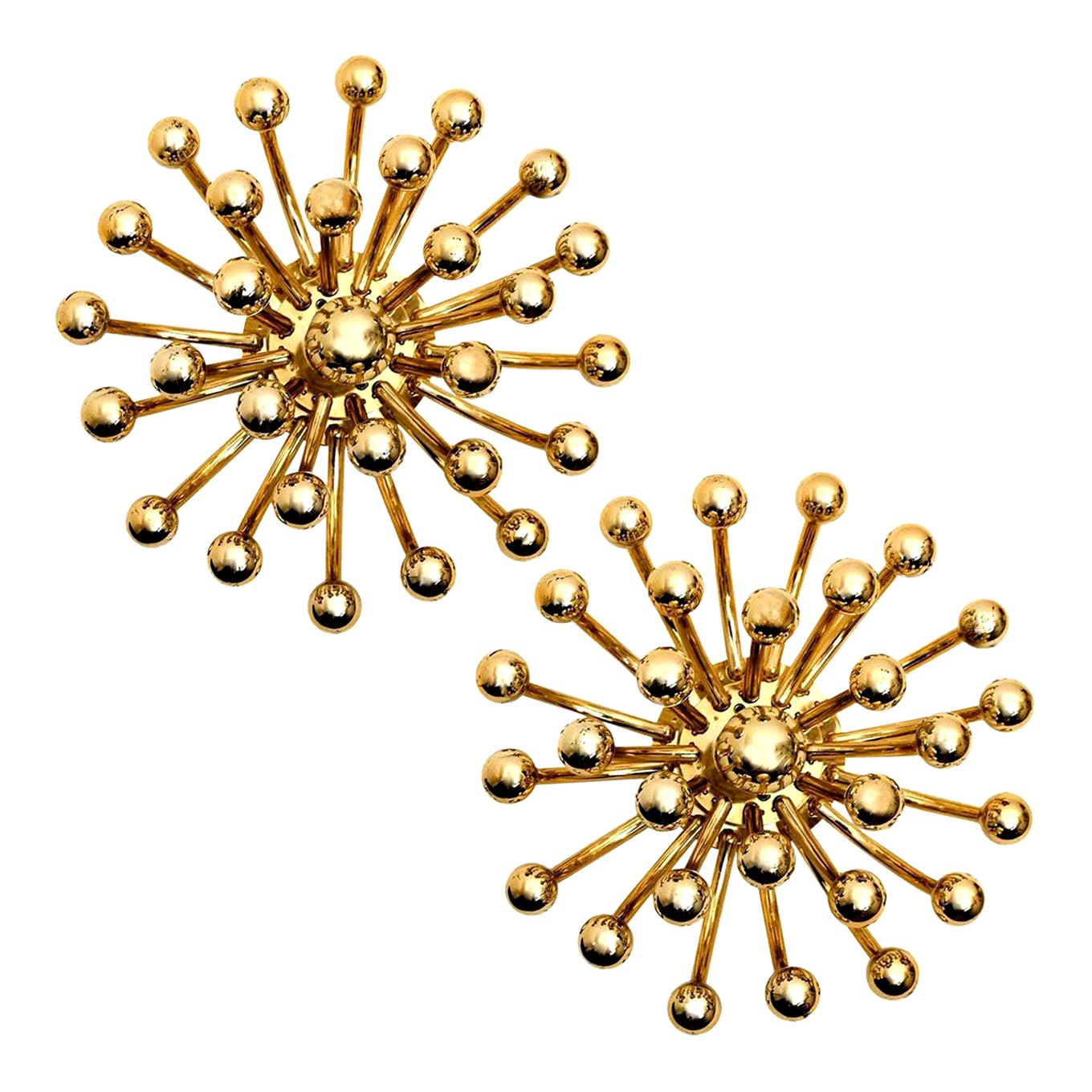 Pair of Valenti Luce Pistillino Wall Lights, Italy, 1970 For Sale