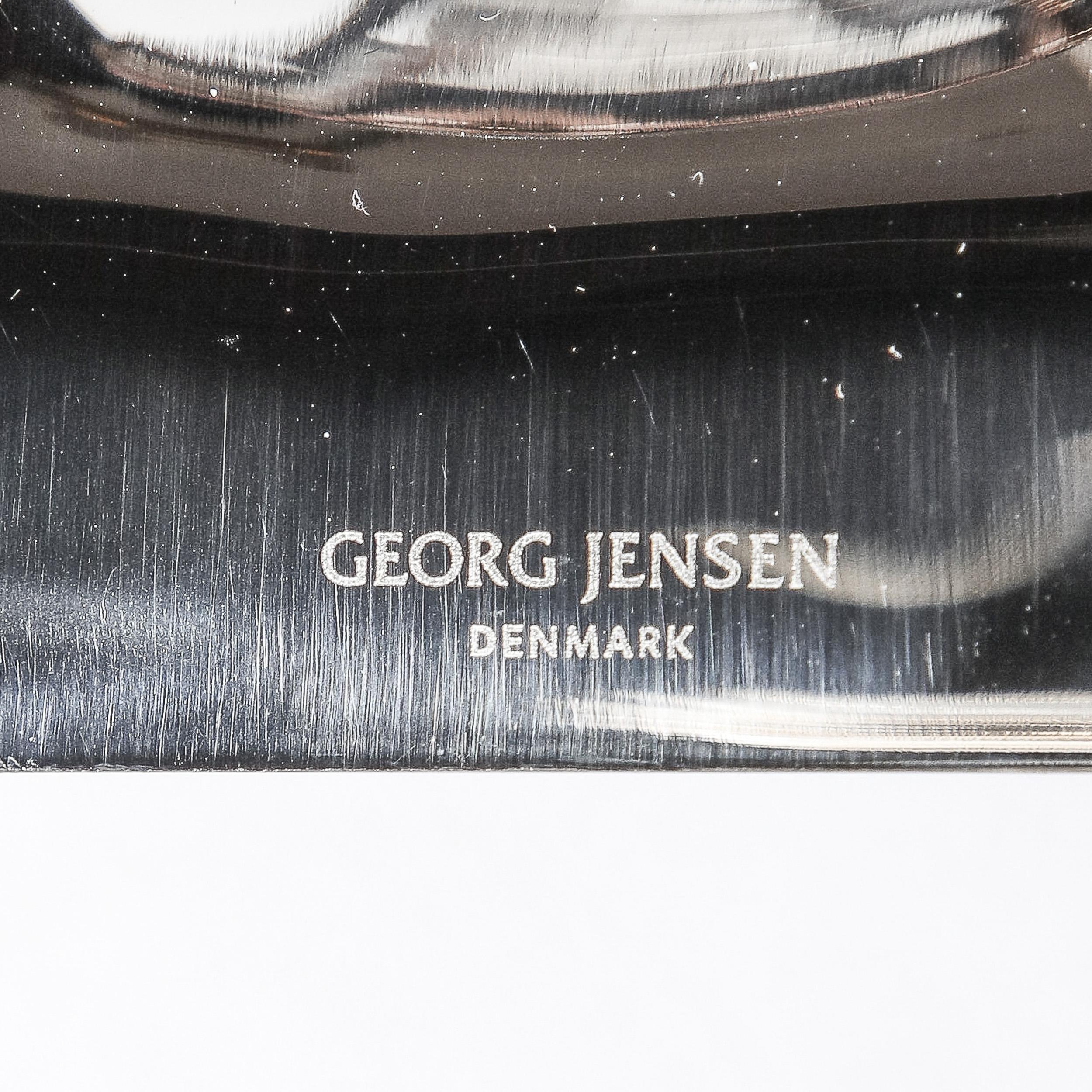 Paire de candélabres à deux lumières en acier inoxydable de Georg Jensen en vente 2