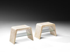 Valzania Tavolino o letto Art Deco italiano in pergamena