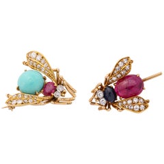 Pair of Van Cleef & Arpels Bee Pins