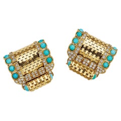 Pair of Van Cleef & Arpels "Ludo Briquette" Clip Brooches