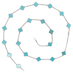  Van Cleef & Arpels Turquoise 'Vintage Alhambra' Necklaces