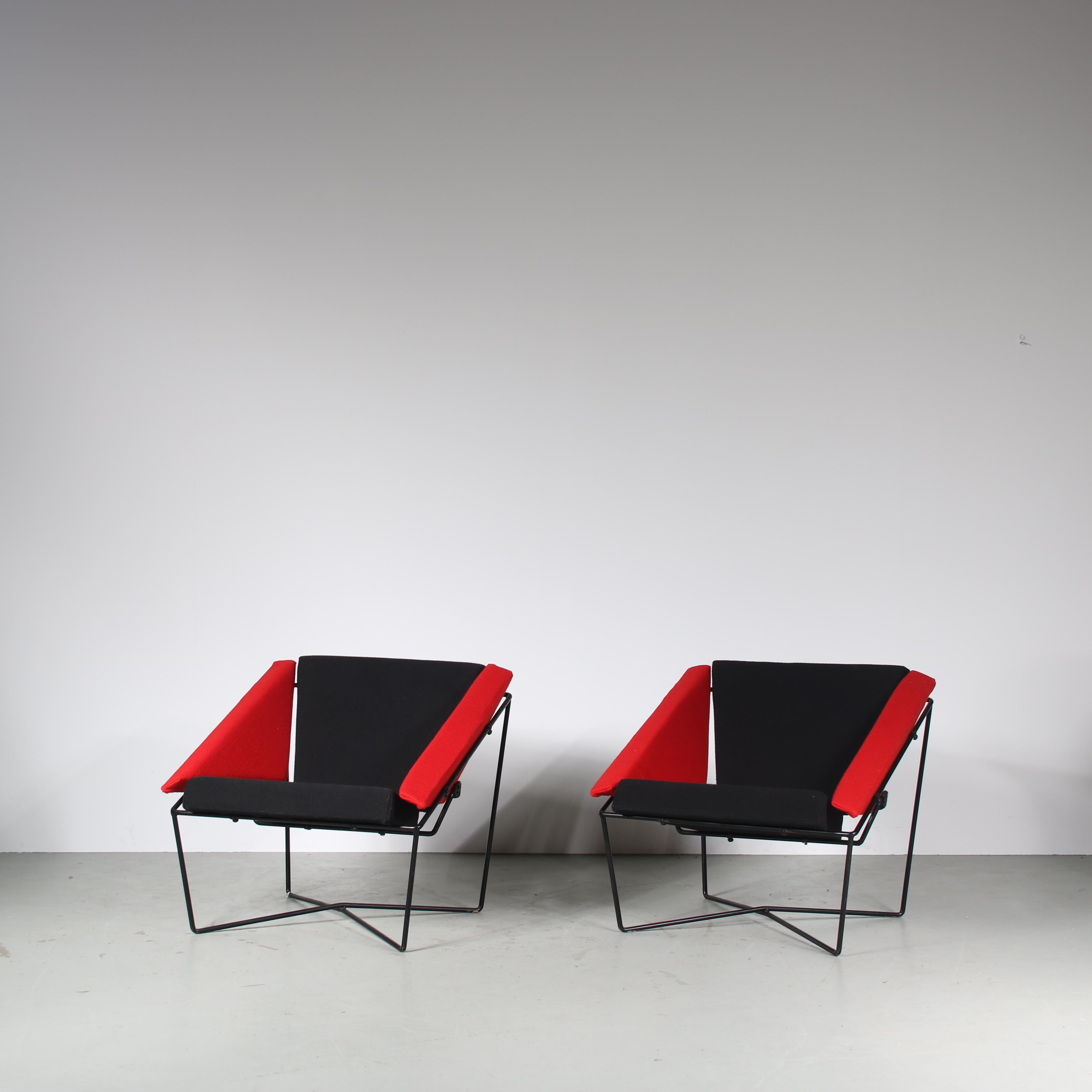 Dutch Pair of “Van Speyk” Chairs by Rob Eckhardt for Pastoe, Netherlands 1984 For Sale