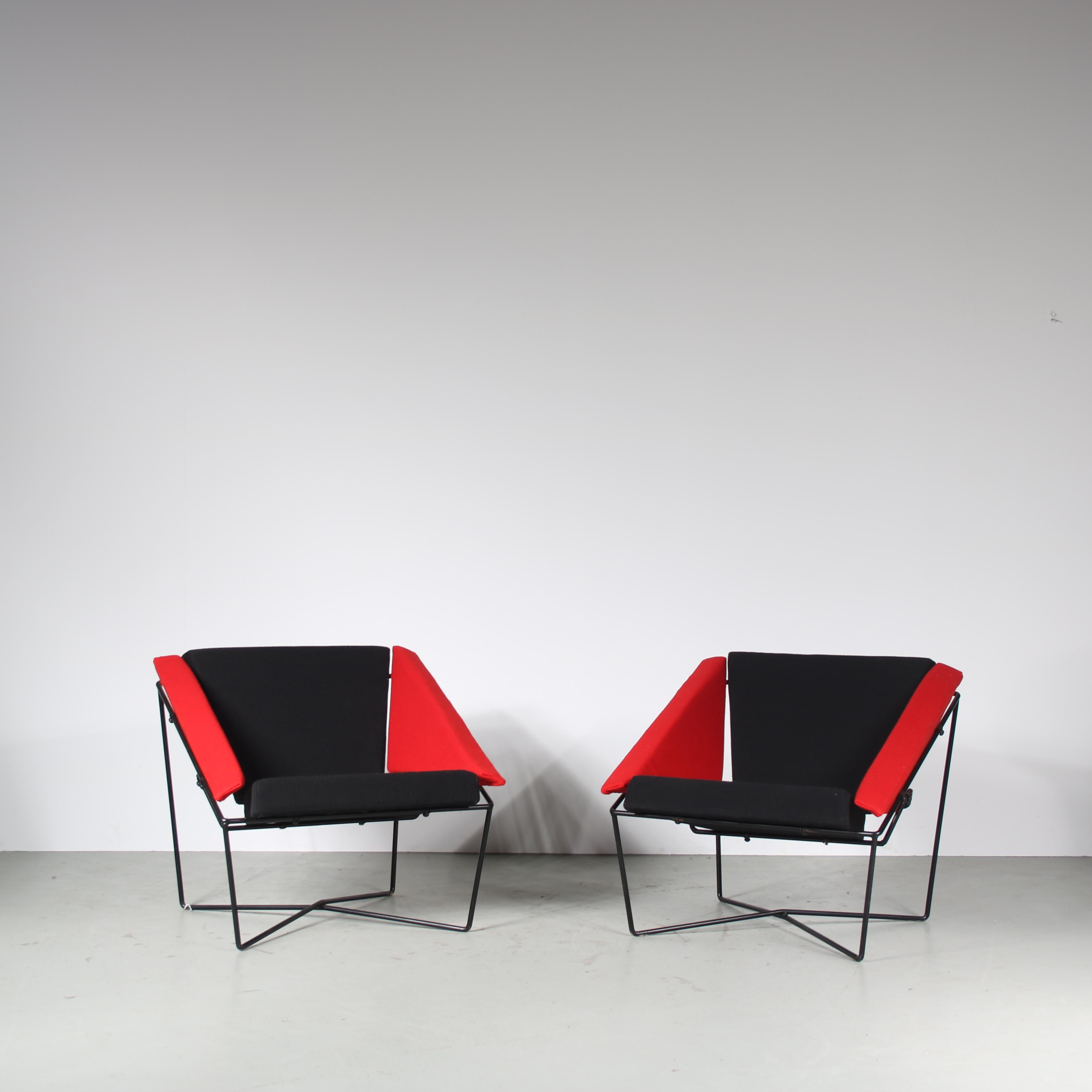Pair of “Van Speyk” Chairs by Rob Eckhardt for Pastoe, Netherlands 1984 In Good Condition For Sale In Amsterdam, NL