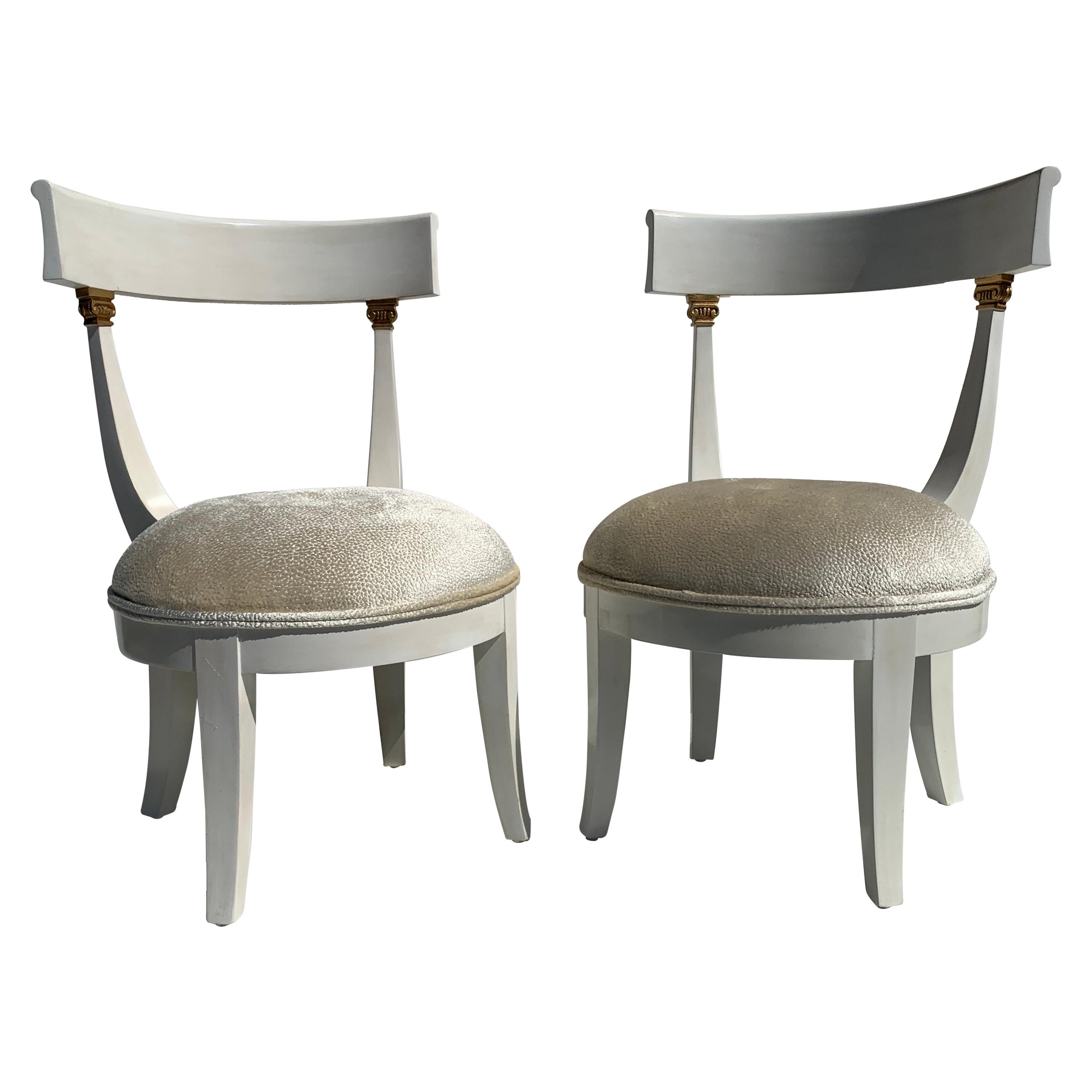 Pair of Vanity Slipper Chairs