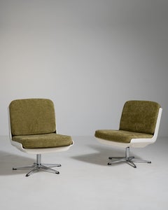 Pair of Variopur Space Age Upholstered Swivel Chairs