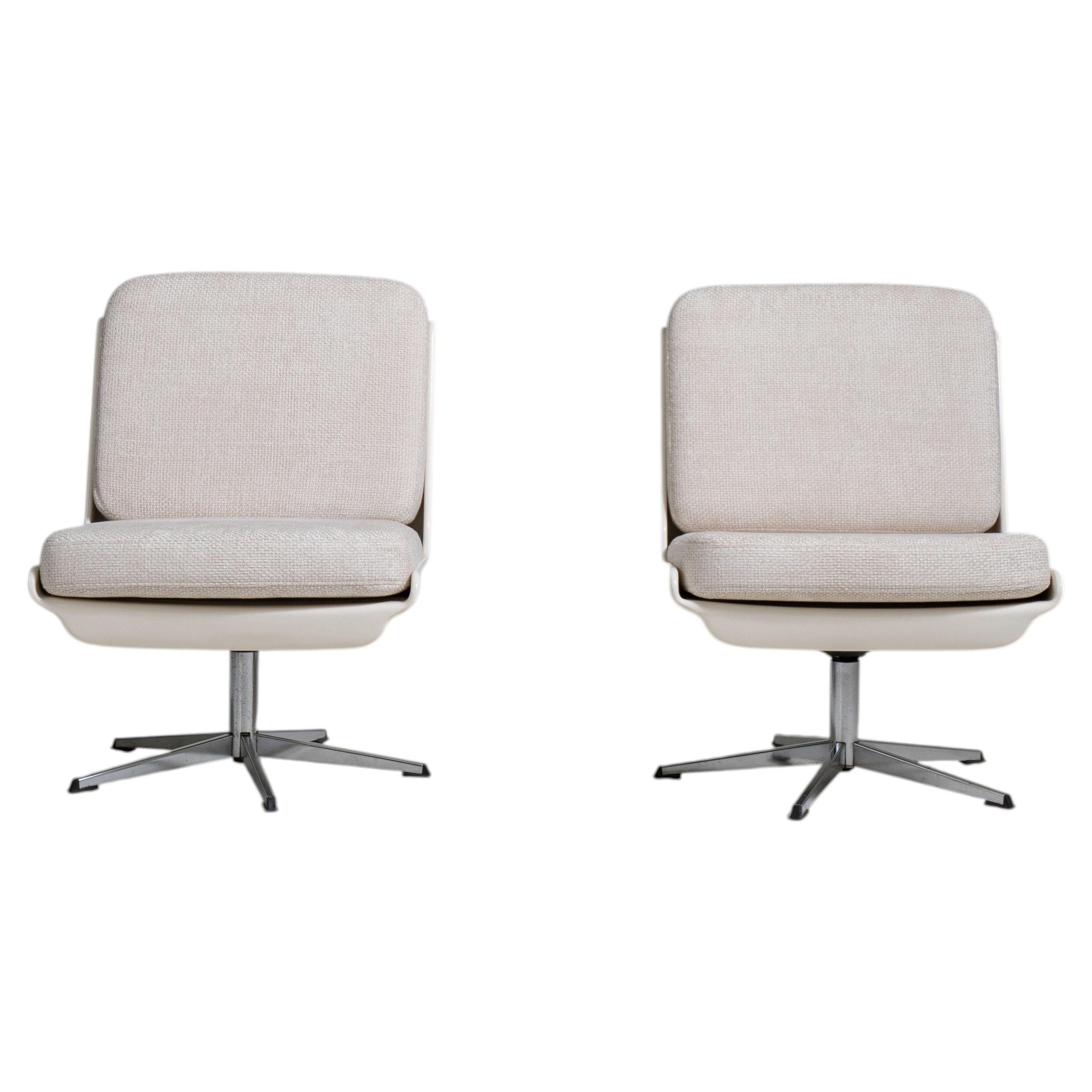 Pair of Variopur Space Age Upholstered Swivel Chairs For Sale