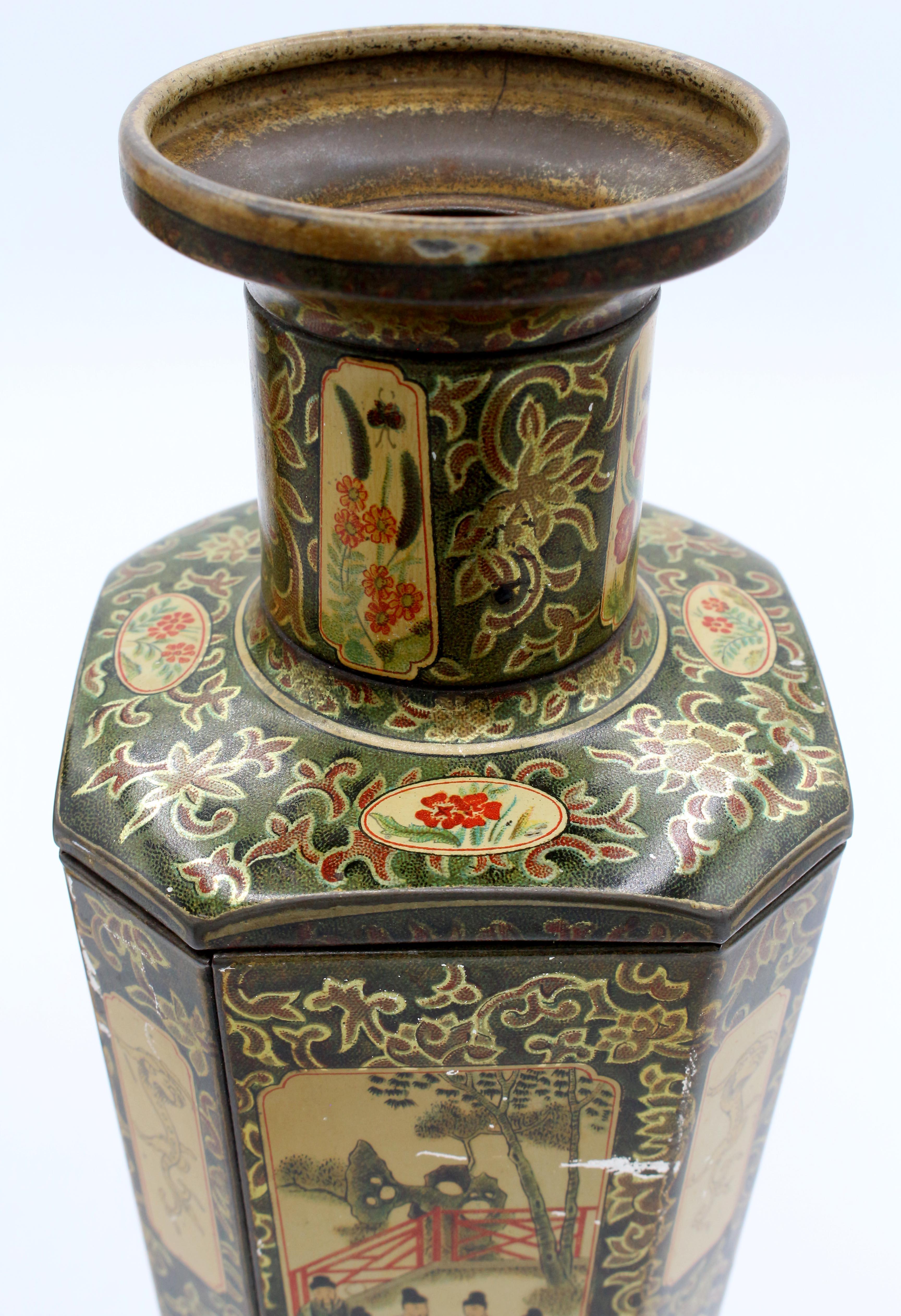 Pair of Vase Form Biscuit Tin Boxes by Huntley & Palmers, 1928, English For Sale 4