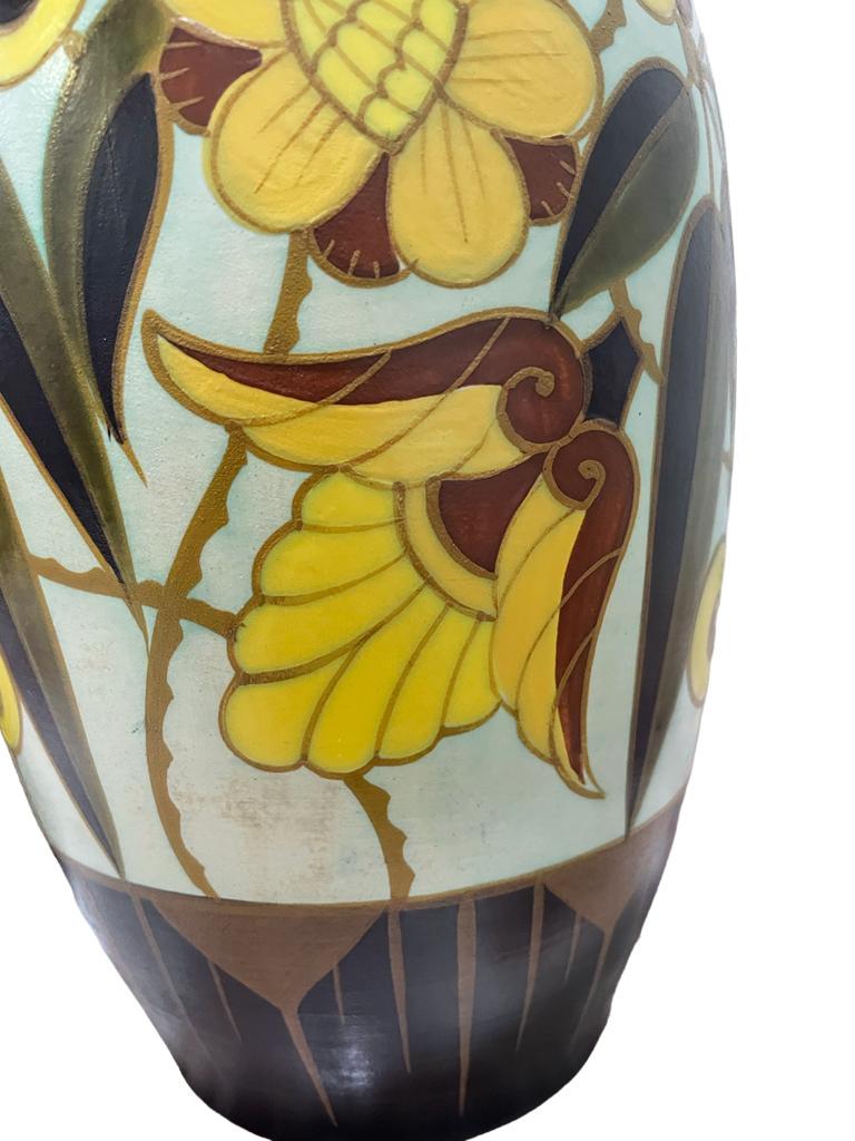 Pair of Vases by Boch Freres Keramis after Charles Catteau. In Good Condition For Sale In Richmond Hill, ON