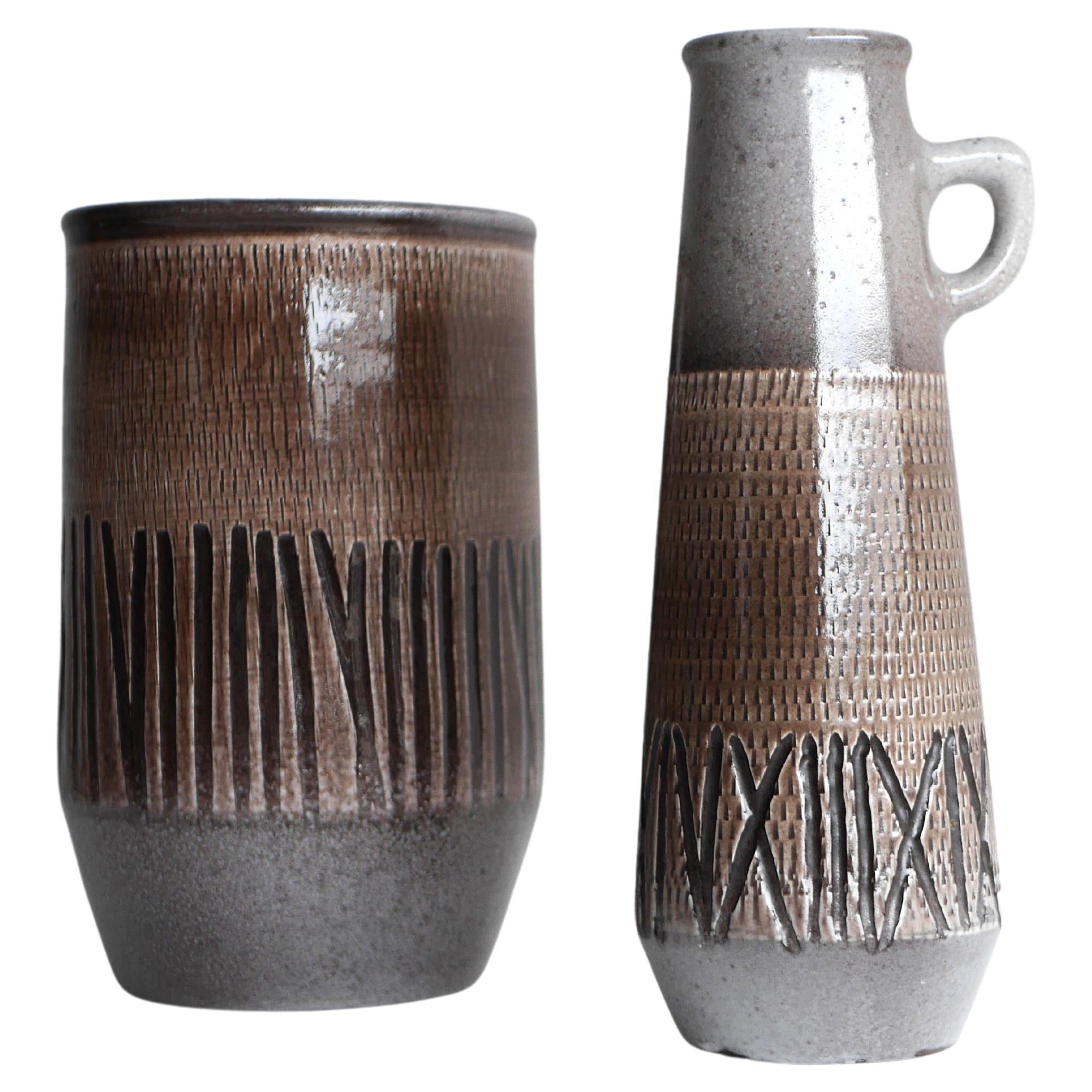 Pair of Vases by Ingrid Atterberg for Upsala Ekeby, Sweden, 1960s
