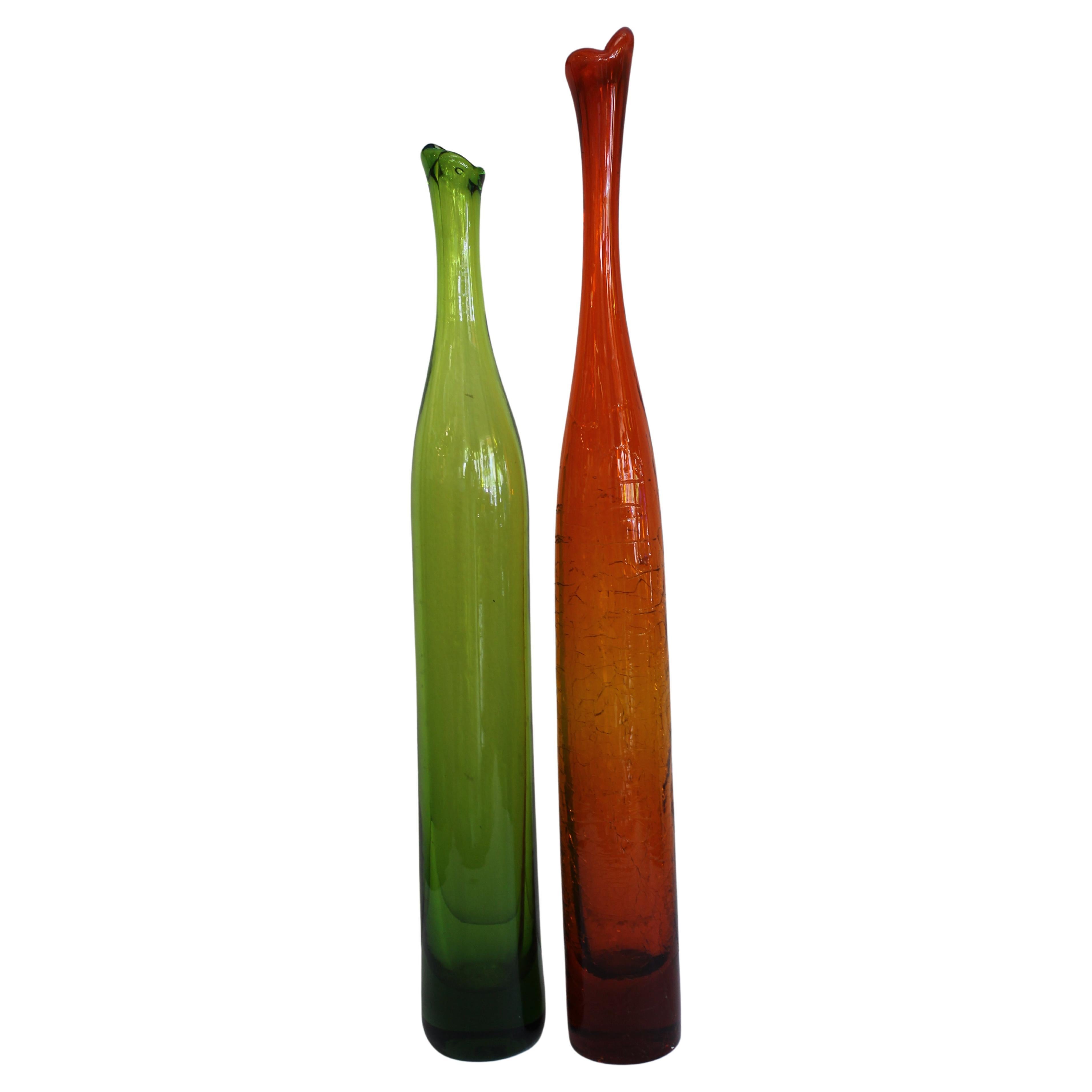 Pair of Vases by Joel Myers, Model No. 6427 for Blenko