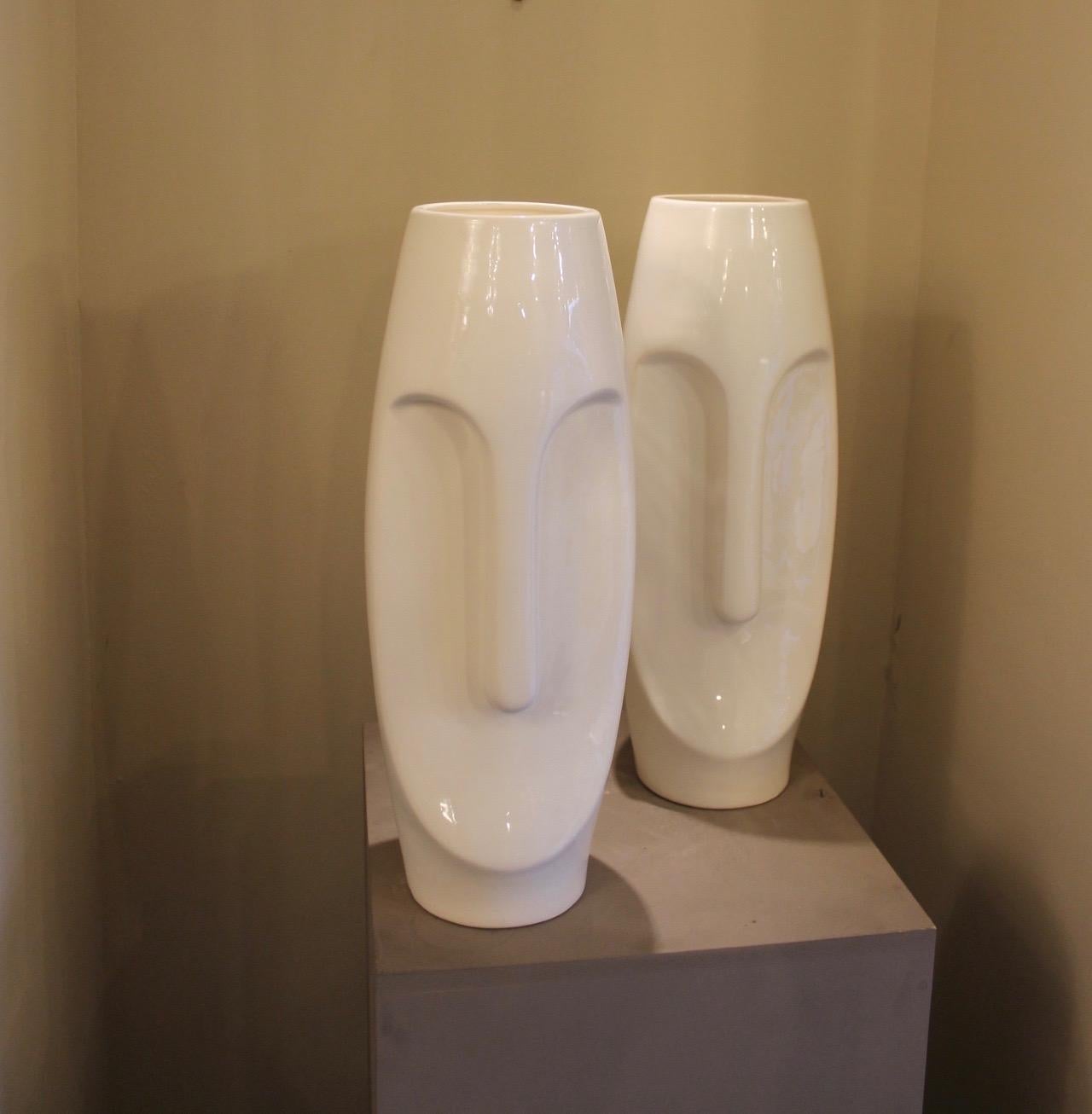 Pair of Vases, Ceramic, Modigliani Style 5