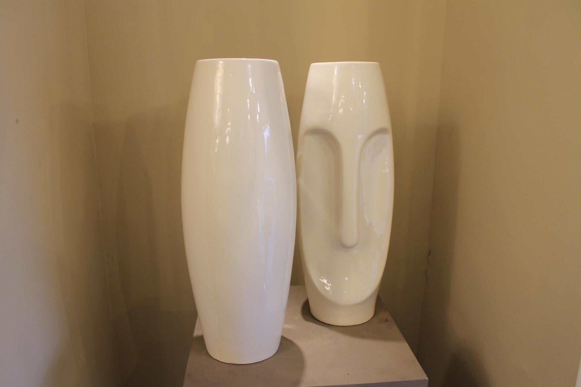 Pair of ceramic vases, in the style of Modigliani,
Nice size model, very decorative on a sideboard or a console.