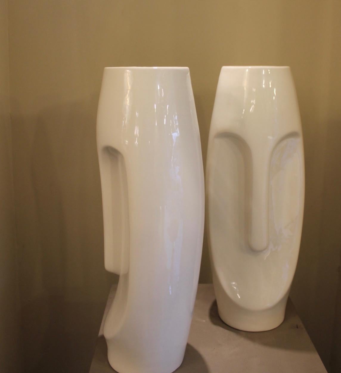 Pair of Vases, Ceramic, Modigliani Style 2