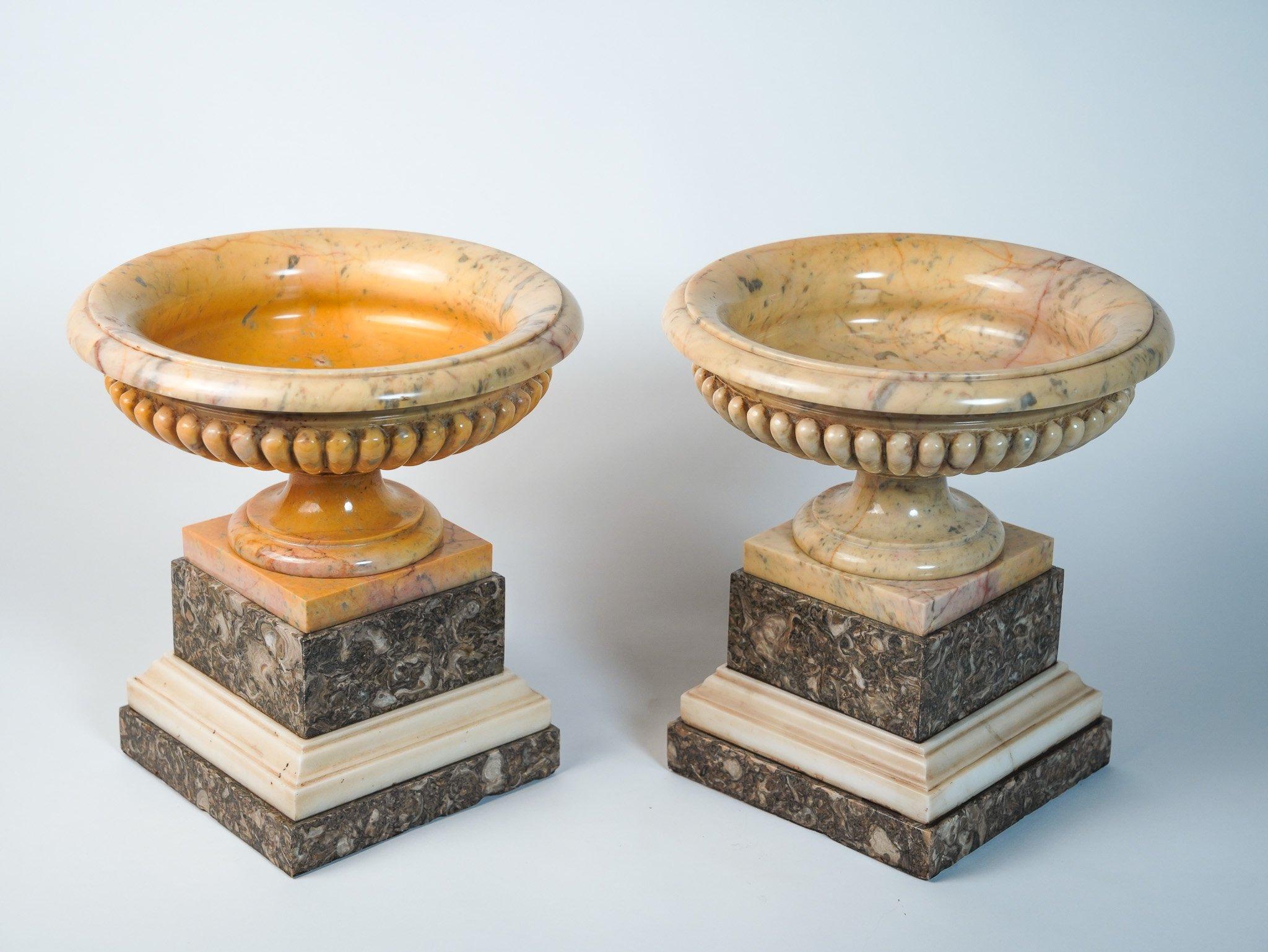 Stone Pair of vases For Sale