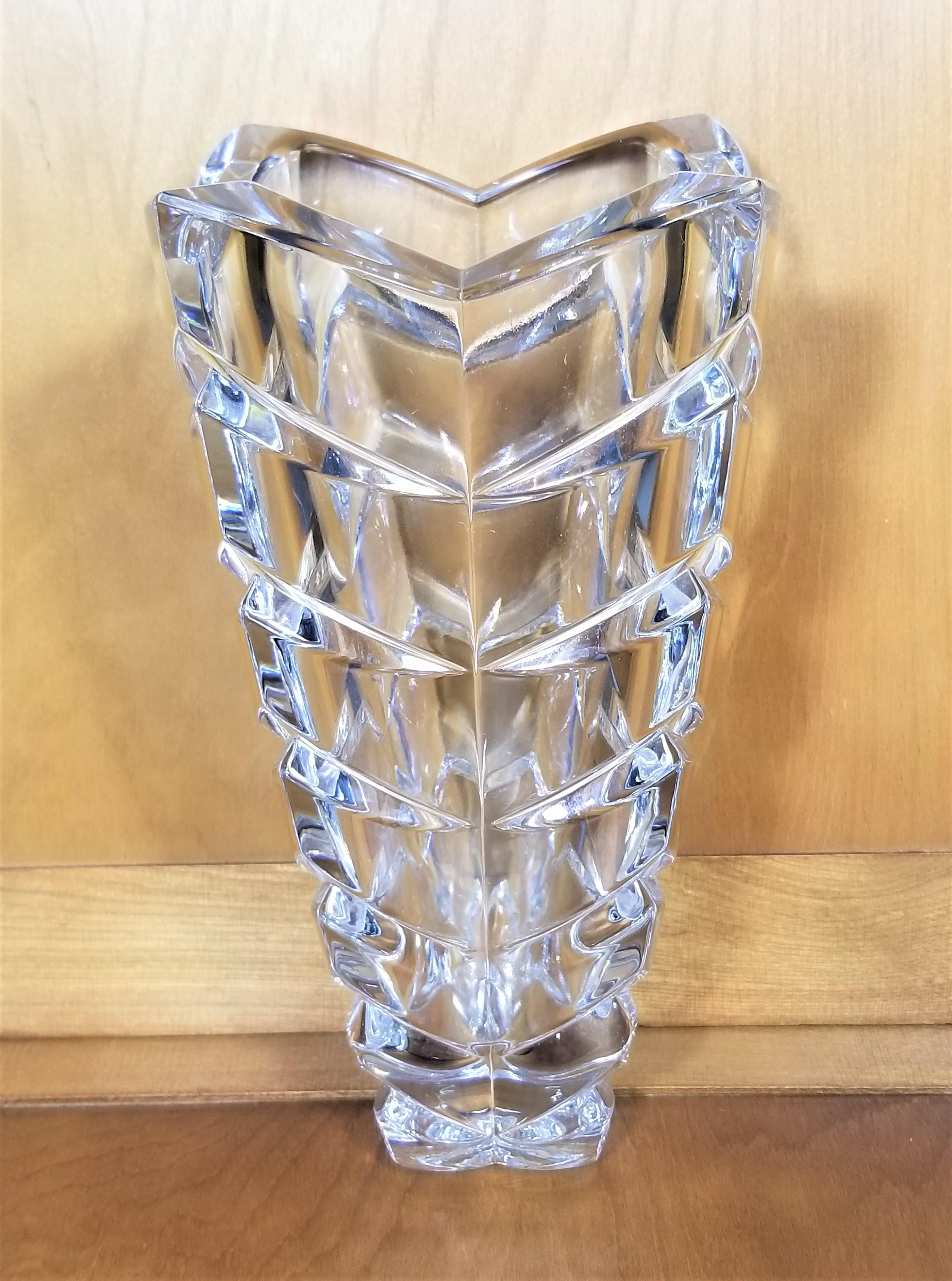 Pair of Vases Hand Cut Crystal  by Lenox Made in Germany For Sale 8