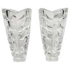 Pair of Vases Hand Cut Crystal  by Lenox Made in Germany