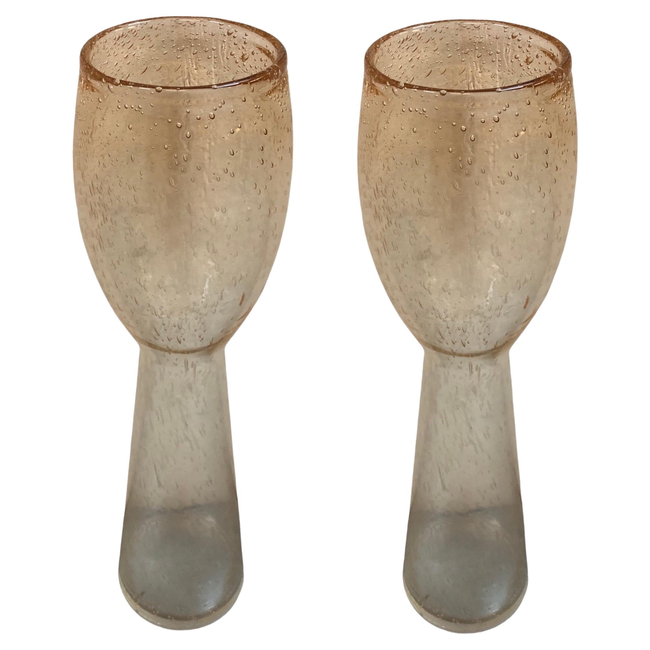 Pair of Vases in Murano, 1950, Italian For Sale
