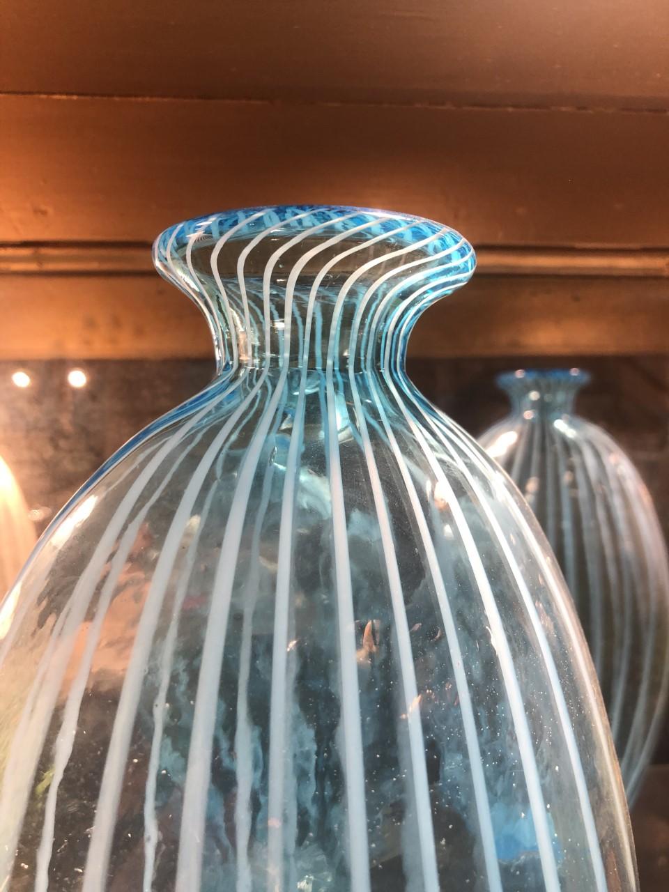 Pair of Vases in Murano, 1970, Italian In Good Condition For Sale In Ciudad Autónoma Buenos Aires, C