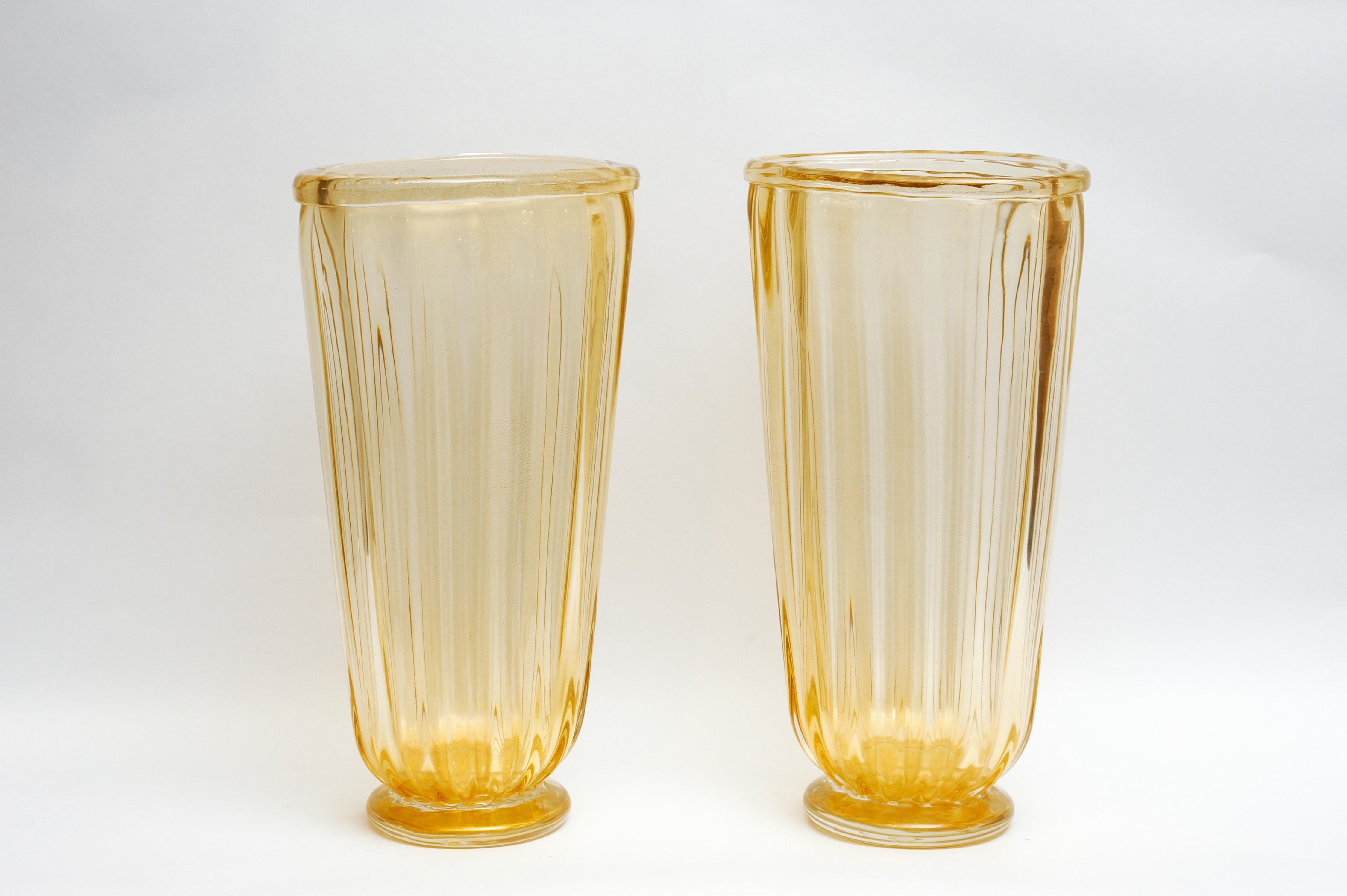 Pair of Vases in Murano Glass (Muranoglas)