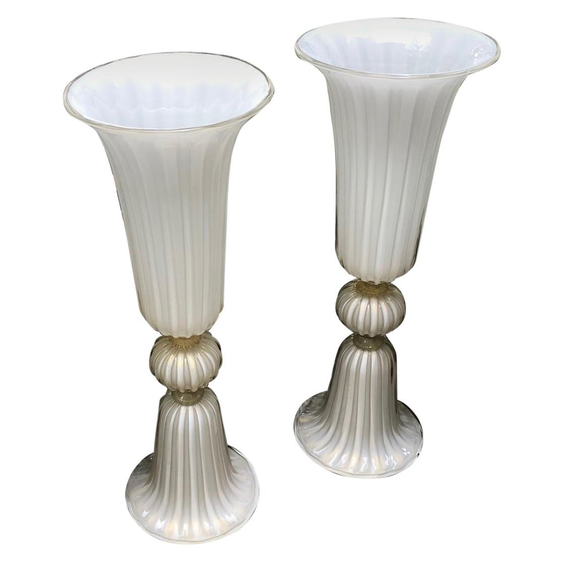 Pair of Vases in Murano Glass