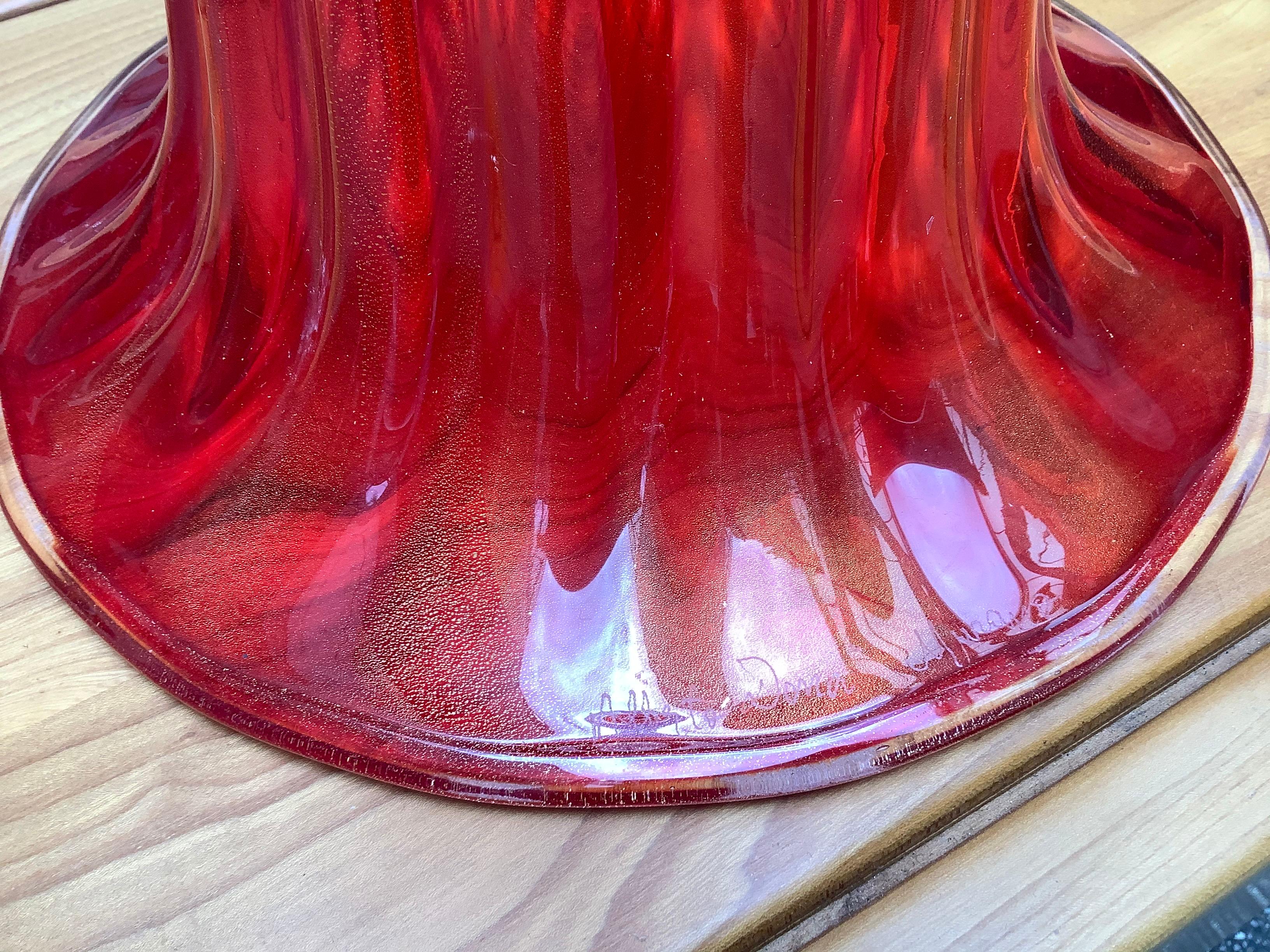Vetro di Murano Coppia di vasi in vetro di Murano firmati 