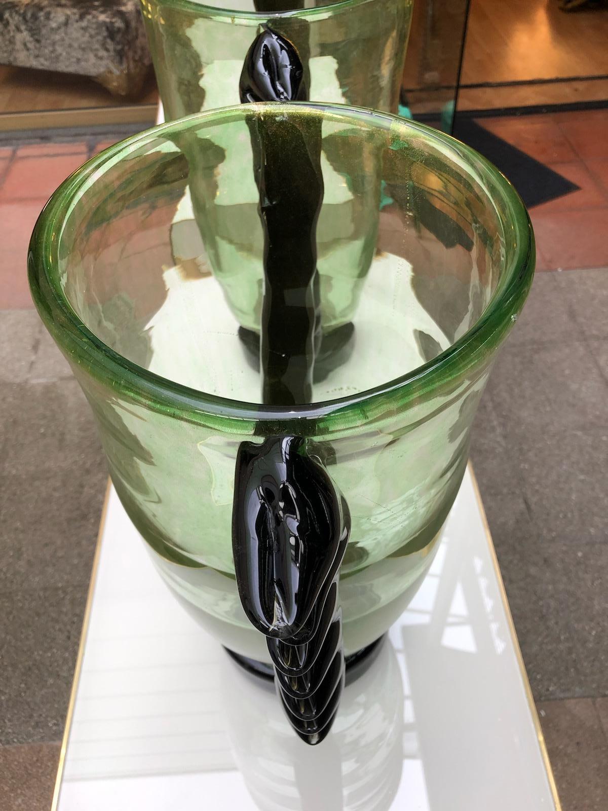 Pair of Vases in Murano Glass Signed “Costantini Murano” 2