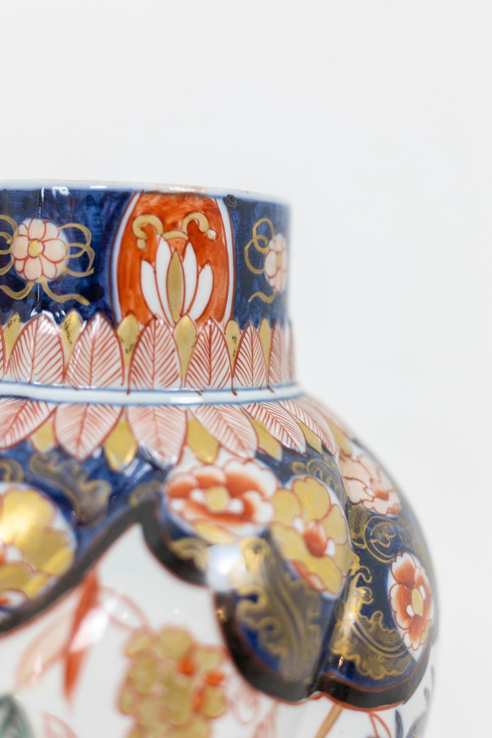 Pair of Vases in Porcelain of Imari, circa 1880 6