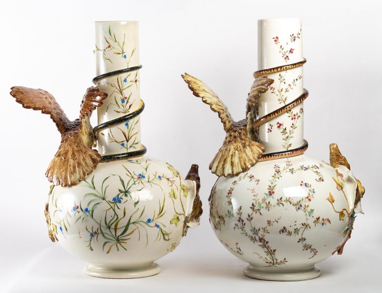 Italian Pair of Vases in Veneto For Sale