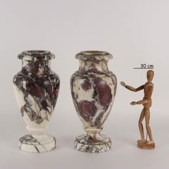 Pair of Vases Marble Italy XIX-XX Century, Italy, Late '800s - Early '900s