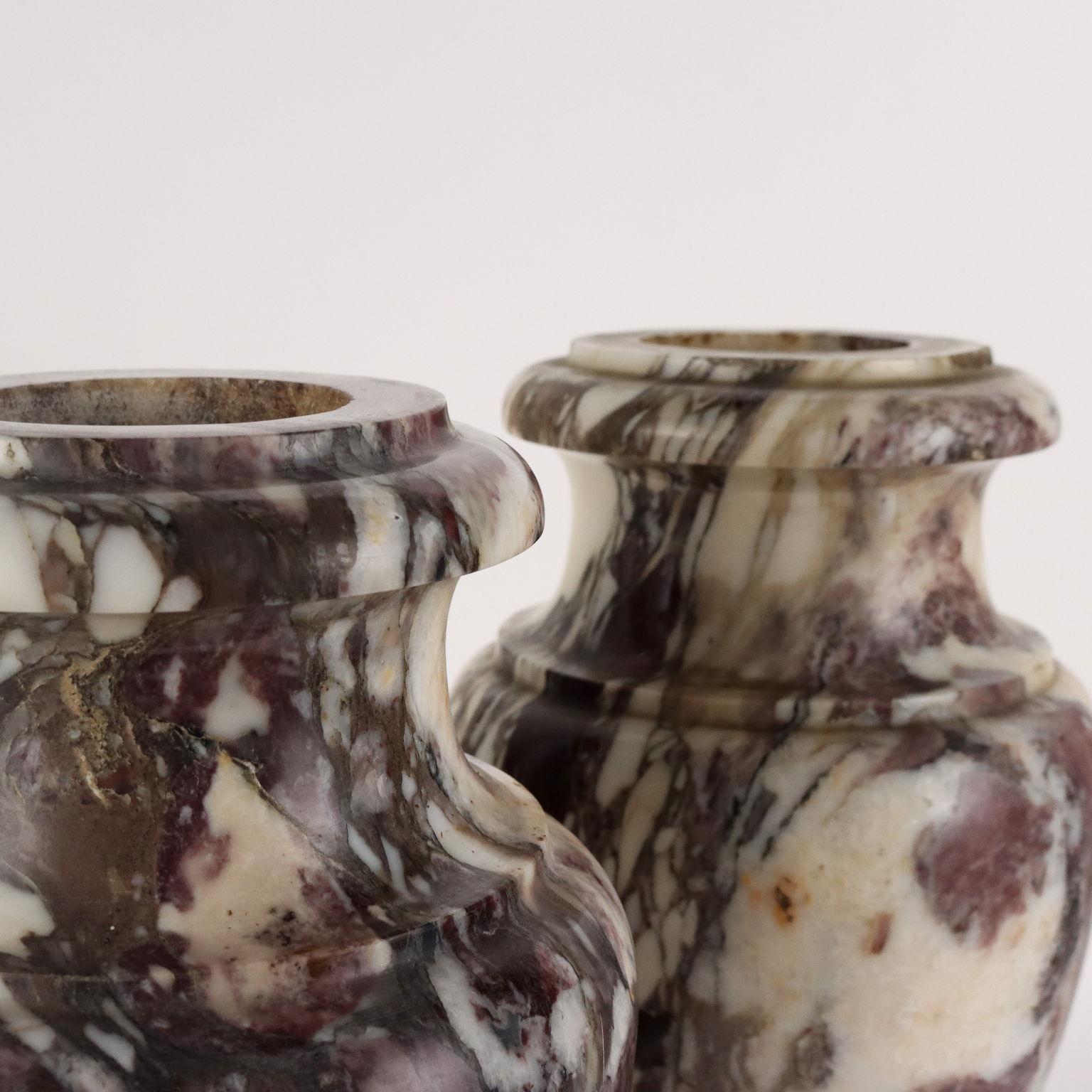 Other Pair of Vases Marble Italy XIX-XX Century, Italy, Late '800s - Early '900s