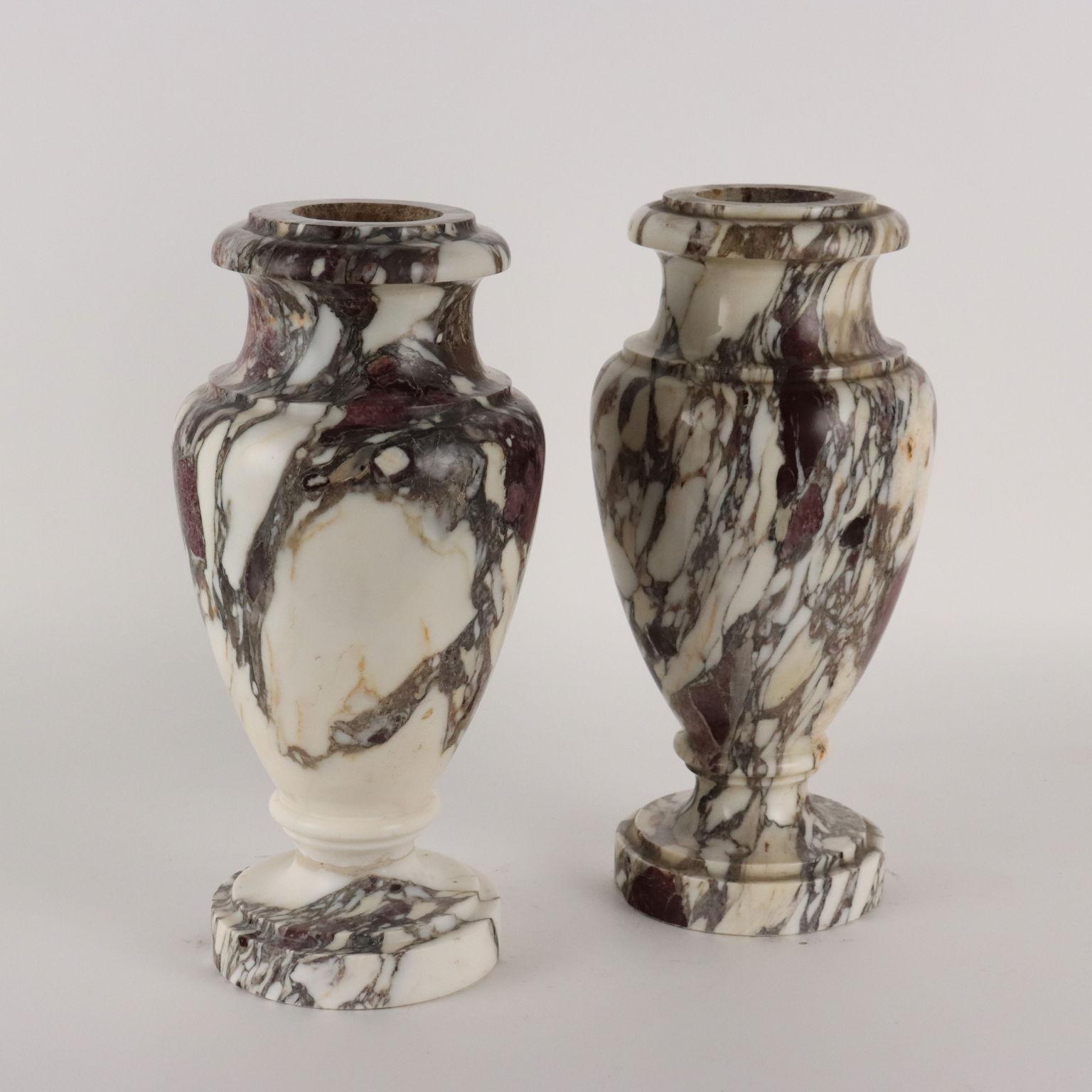 19th Century Pair of Vases Marble Italy XIX-XX Century, Italy, Late '800s - Early '900s