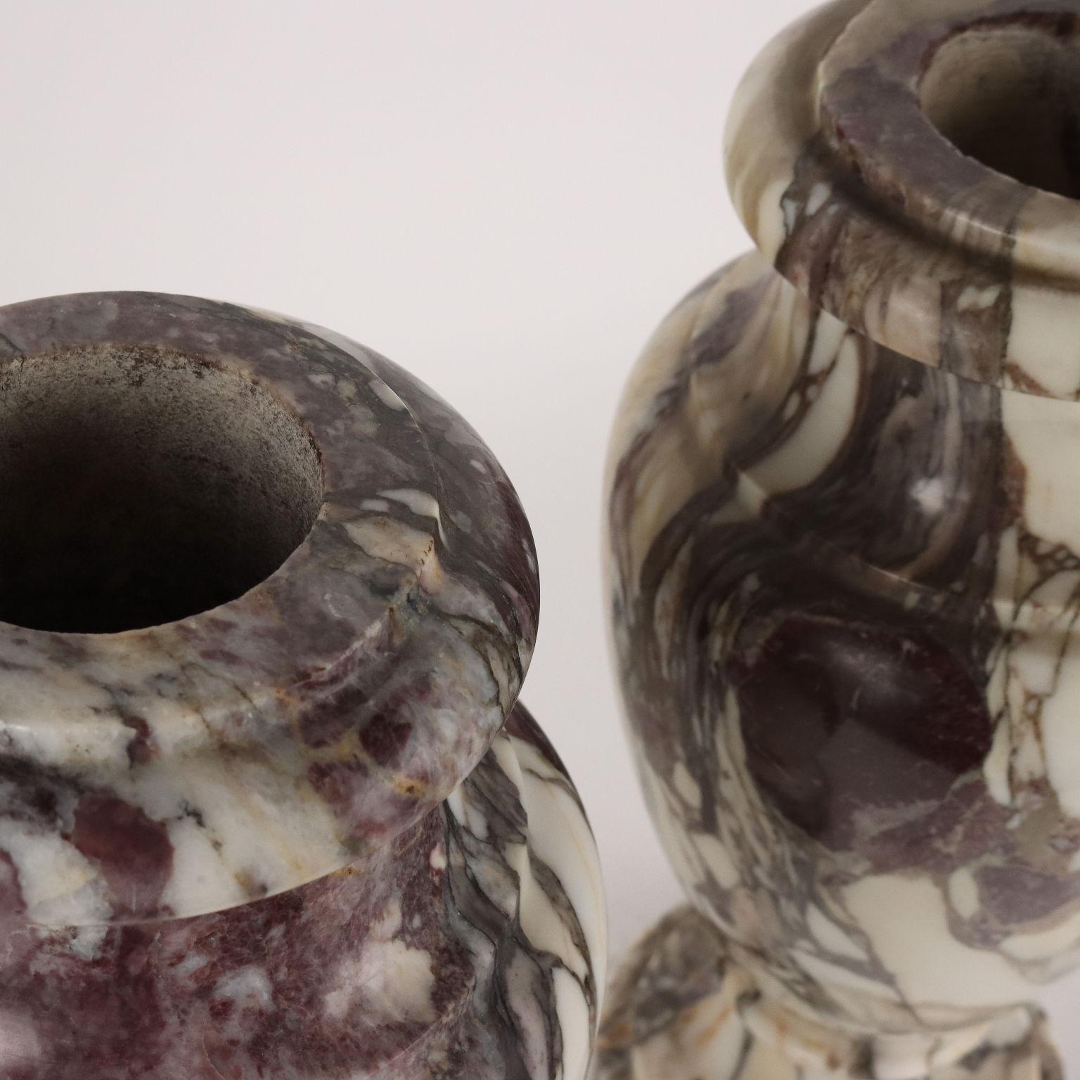 Pair of Vases Marble Italy XIX-XX Century, Italy, Late '800s - Early '900s 1