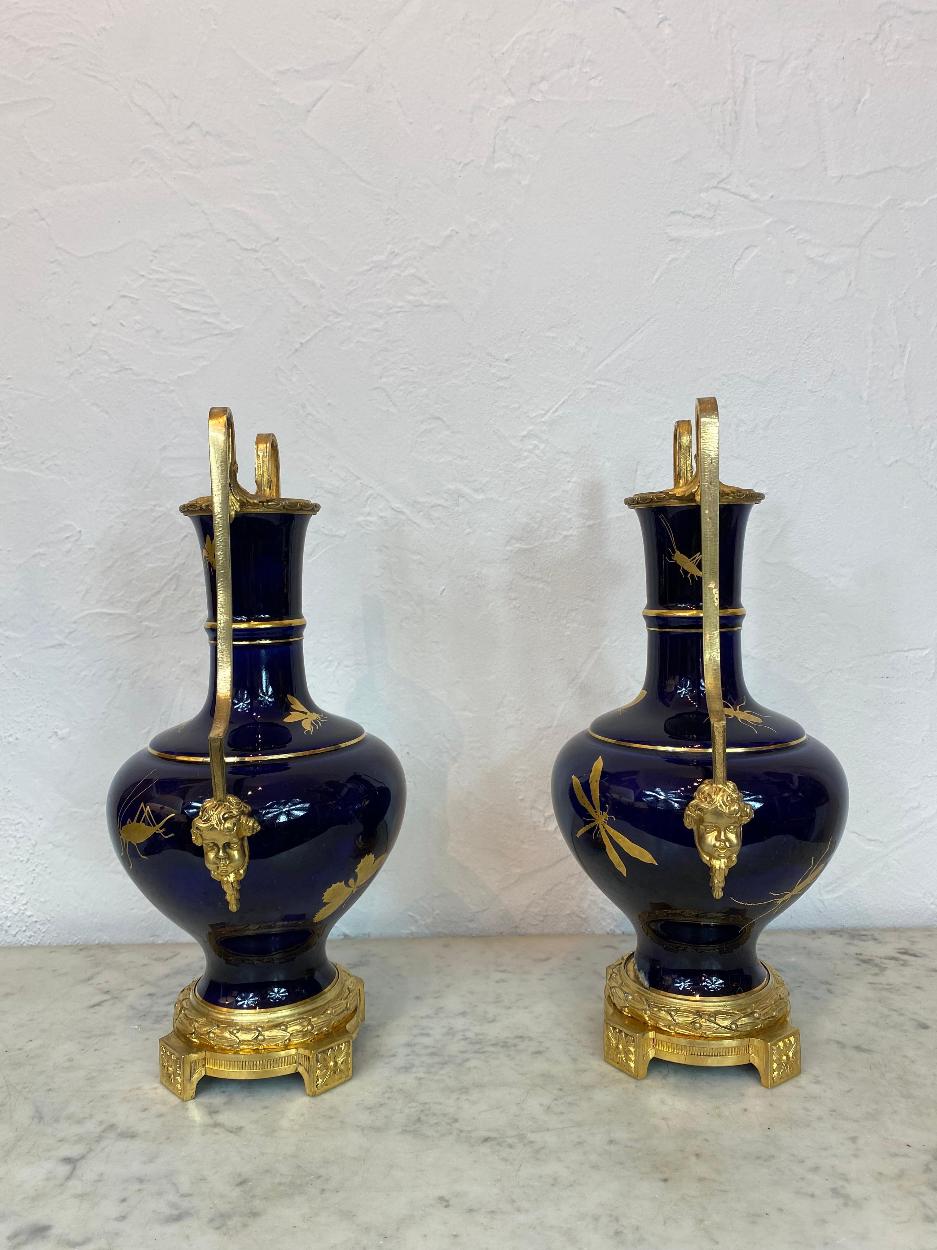 Napoleon III Pair Of Vases - Porcelain/bronze - Sèvres - France - 19th Century