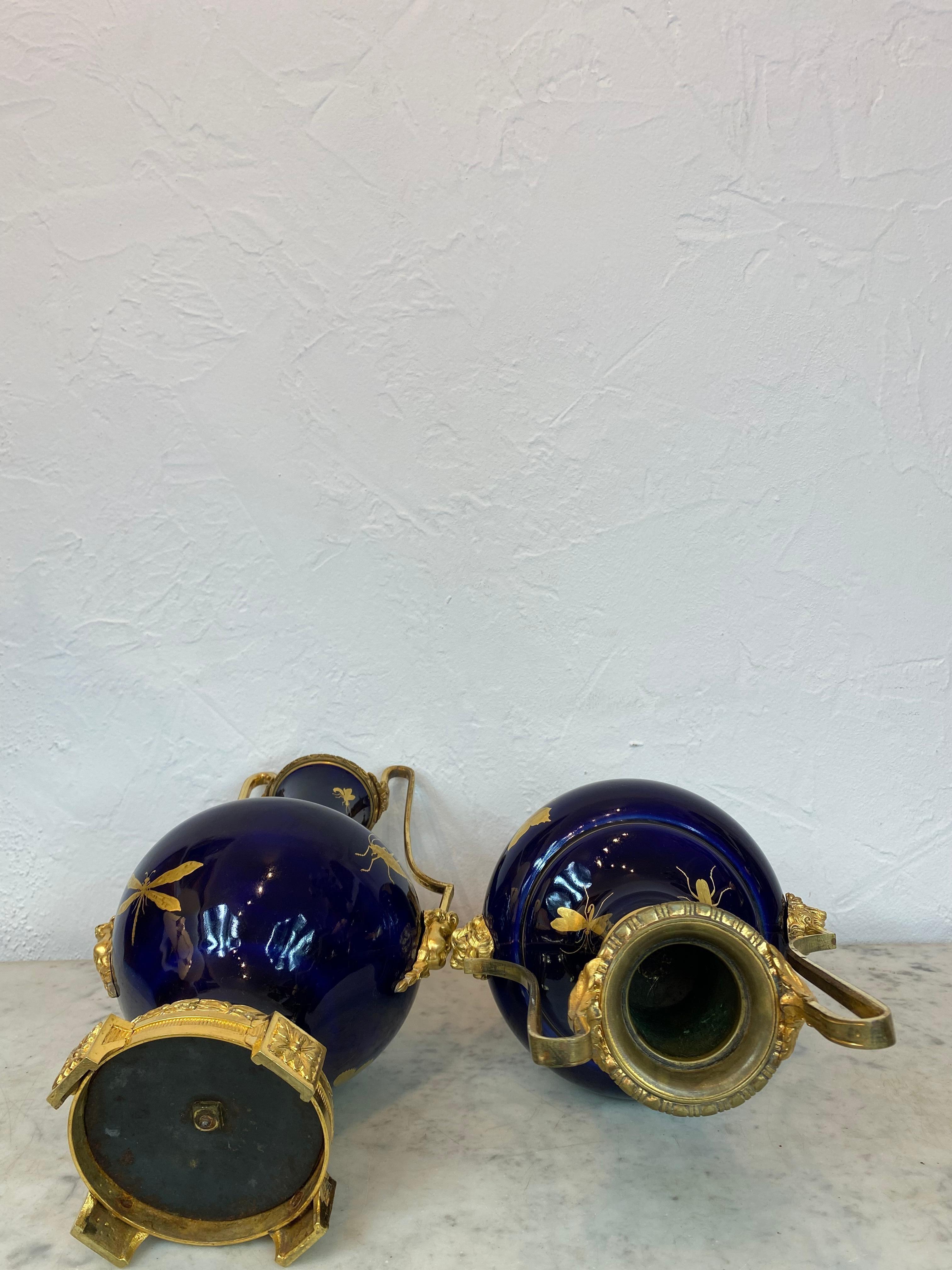 Pair Of Vases - Porcelain/bronze - Sèvres - France - 19th Century 1
